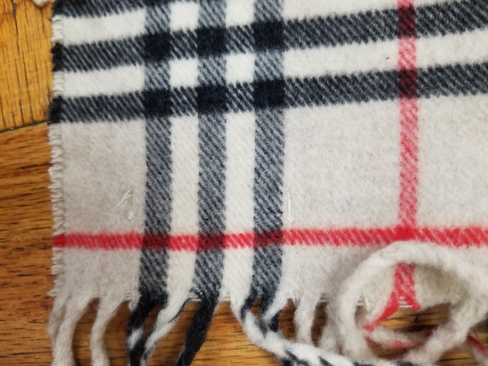 Burberry Burberry Scarf Muffler Double Fringe Plaid Size ONE SIZE - 4 Thumbnail
