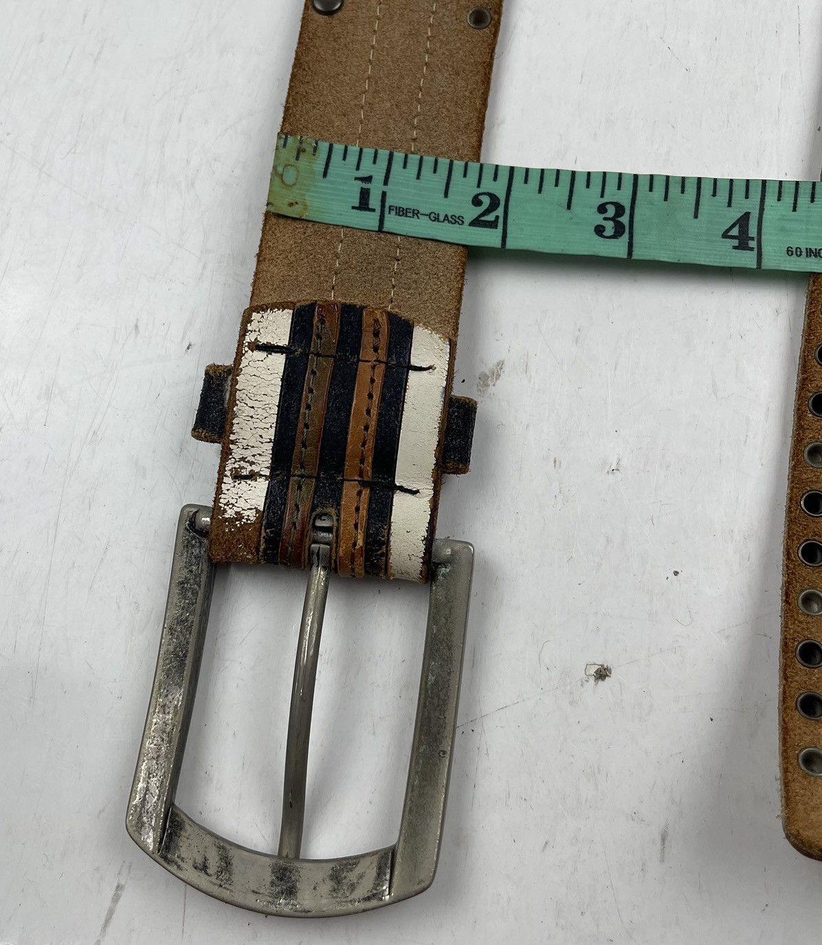 Seditionaries distressed studded leather belt tc43 Size 36 - 7 Thumbnail