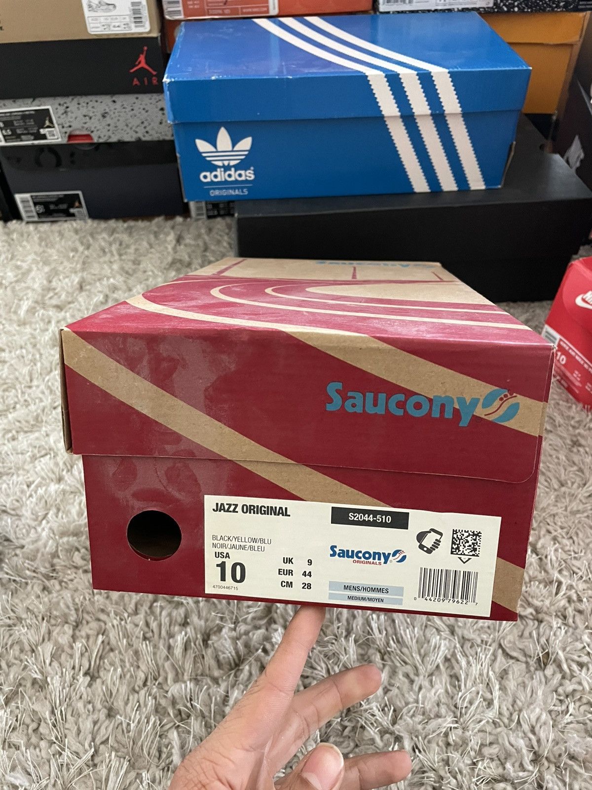 Saucony Saucony Jazz Original Black Yellow Blue Size US 10 / EU 43 - 10 Thumbnail
