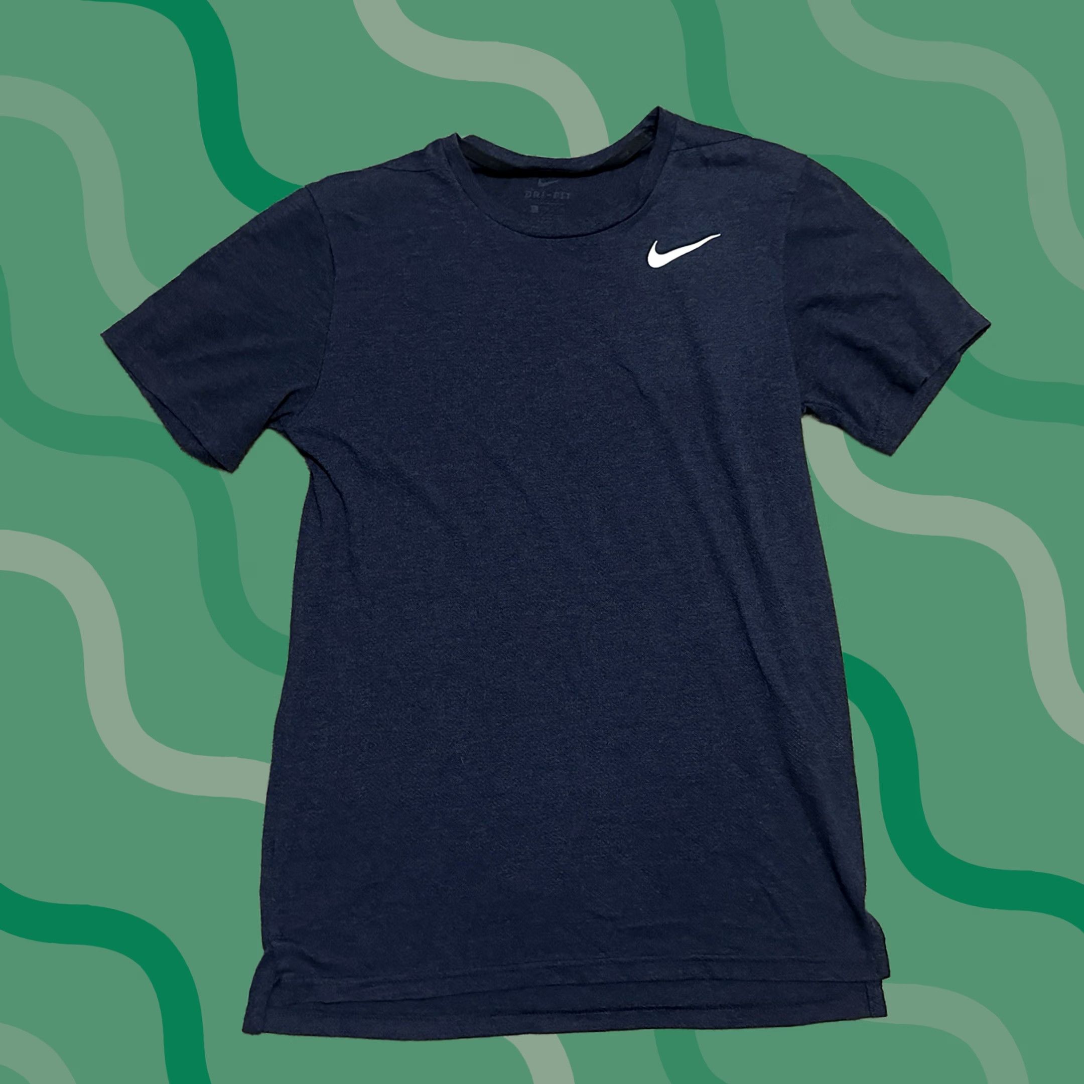 Nike Nike Shirt Mens Small Dri-Fit Lightweight Blue Logo Breathable Basketball Gym Training Running CrossFit T-Shirt Size US S / EU 44-46 / 1 - 1 Thumbnail