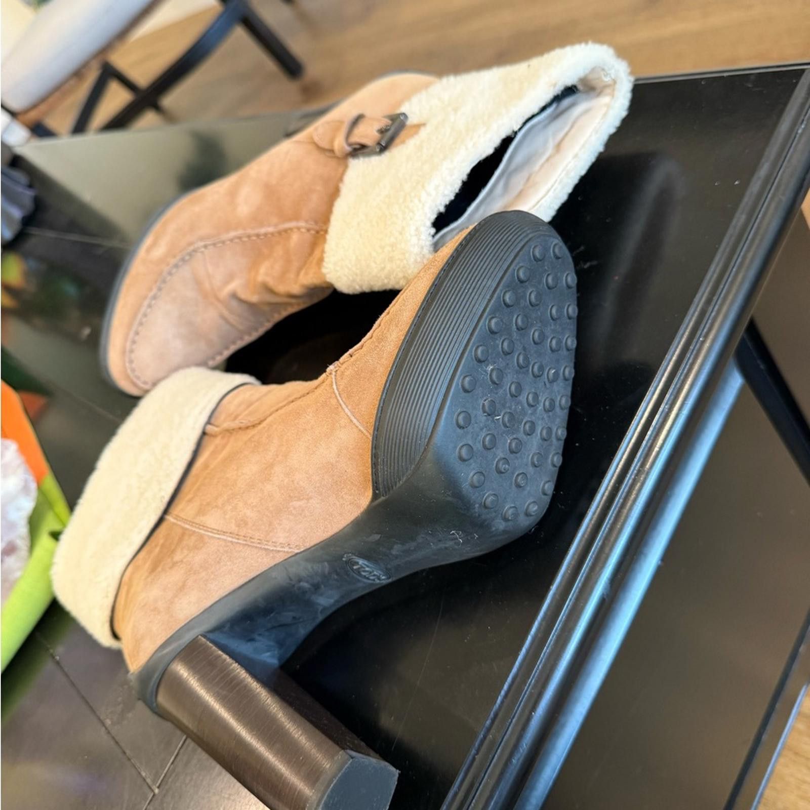 Tod's Tod's Tan and Cream Heeled Boots Size US 8.5 / IT 38.5 - 5 Thumbnail