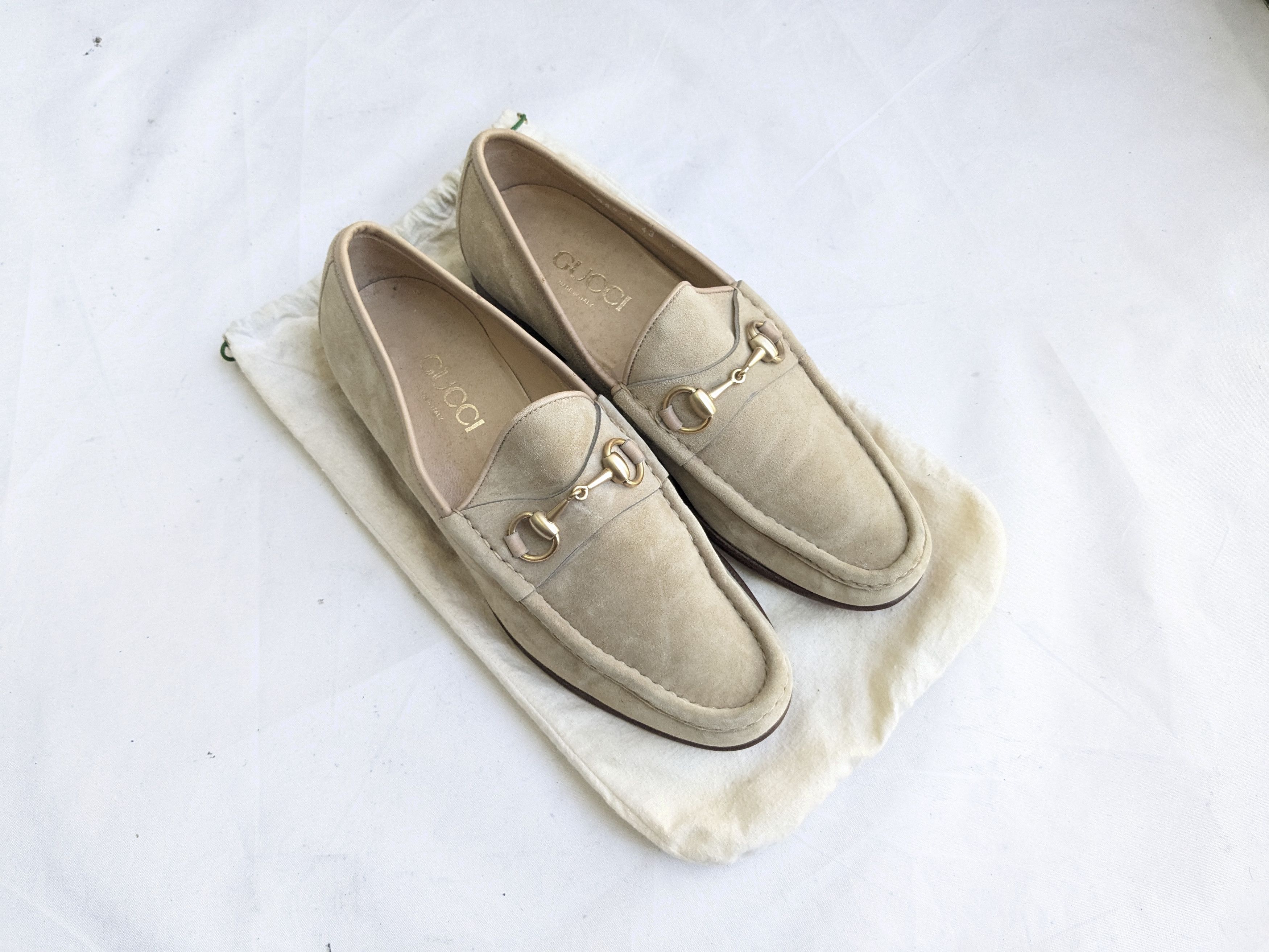 Gucci Gucci Horsebit Loafers 9.5 Beige Suede Leather Size US 9.5 / EU 42-43 - 1 Thumbnail
