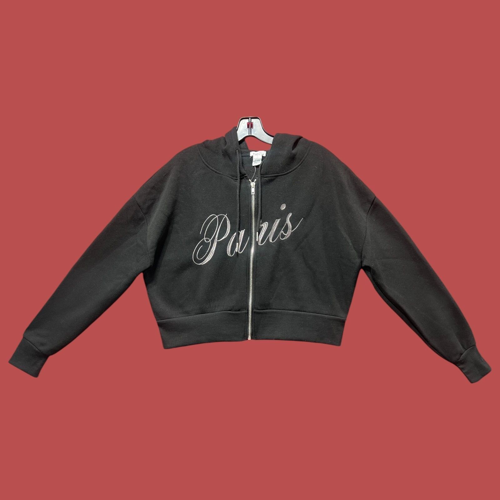 rue21 Rue 21 - Women's Long Sleeve Hooded Sweatshirt - Black - Ext Size XL / US 12-14 / IT 48-50 - 1 Thumbnail