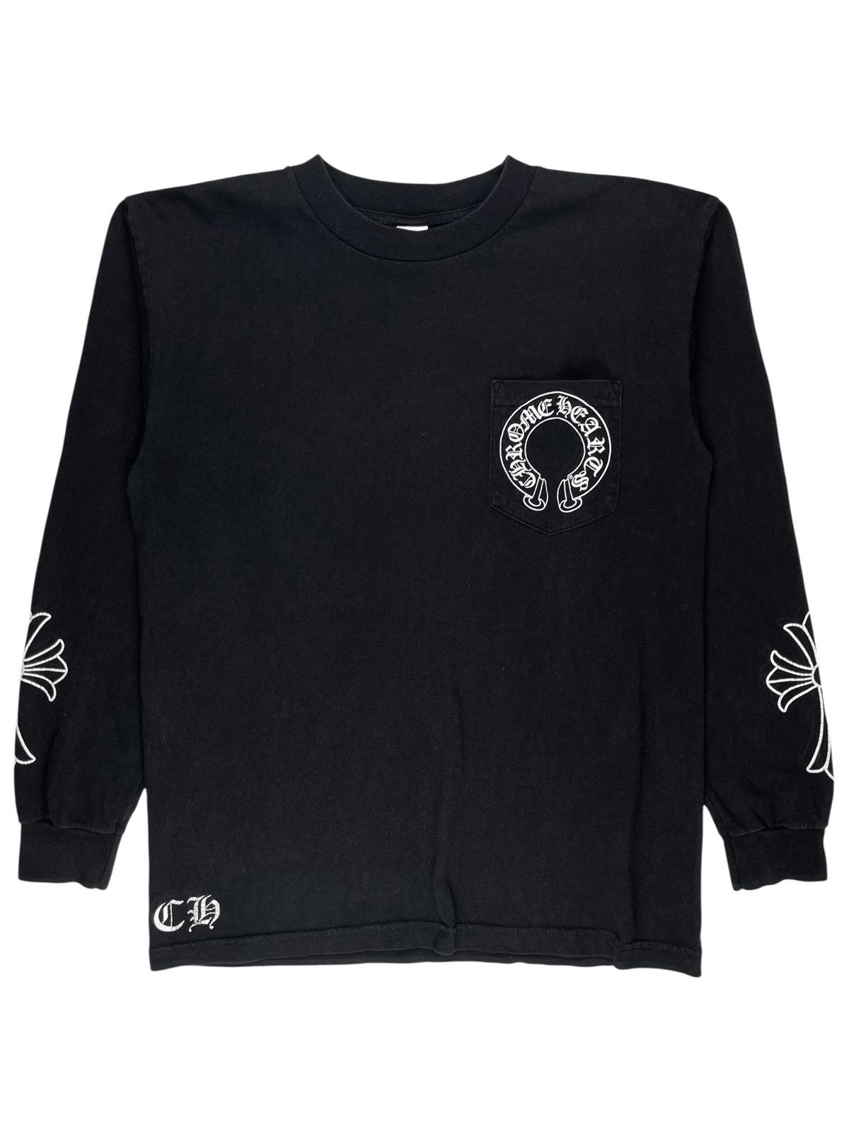 Chrome Hearts Scroll Cross Sleeve Logo Longsleeve Tshirt