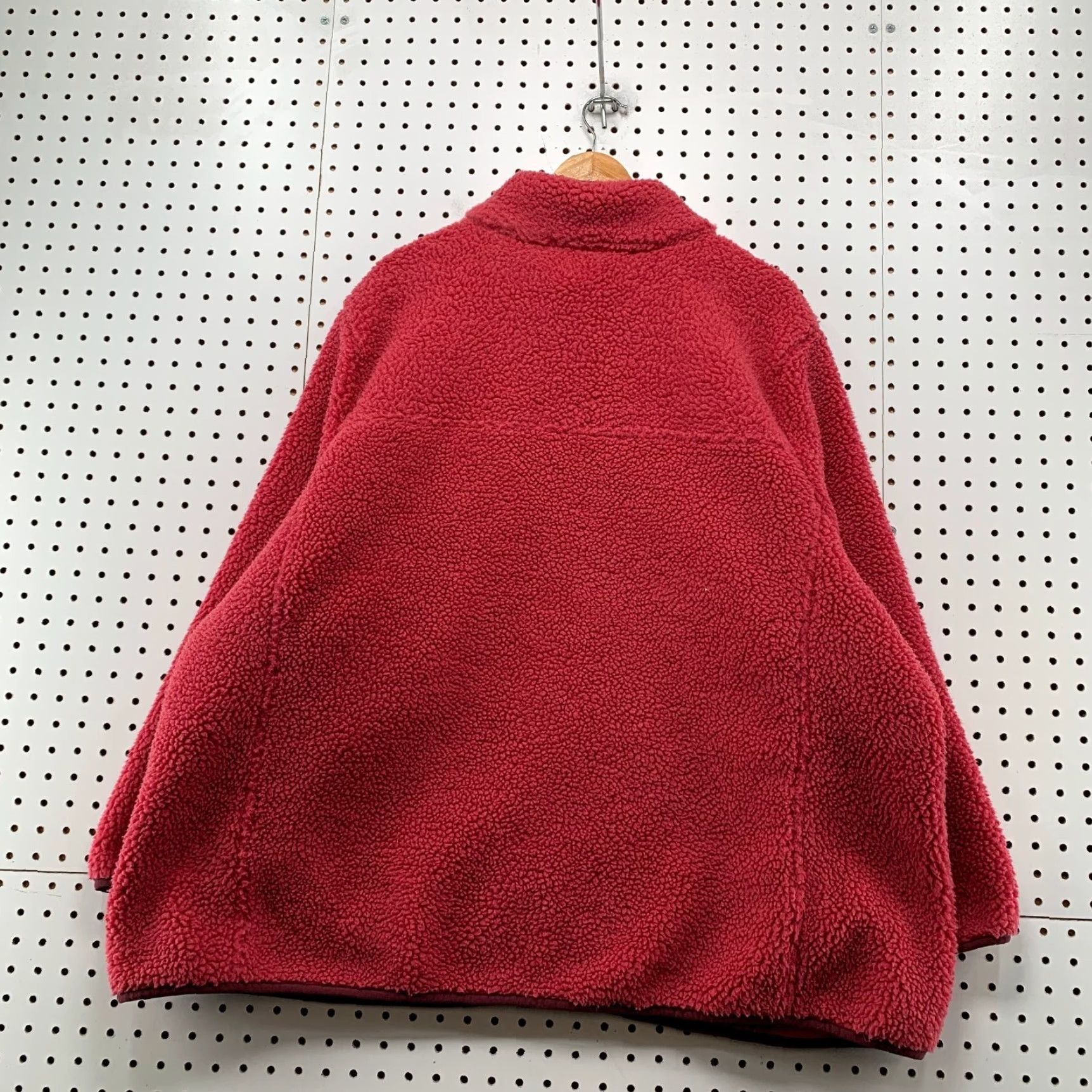 Vintage L.L. Bean Sherpa Jacket Womens Plus 3X Red Fleece Deep Pile Snap Cozy Jacket Size XXL / US 16-18 / IT 52-54 - 2 Thumbnail