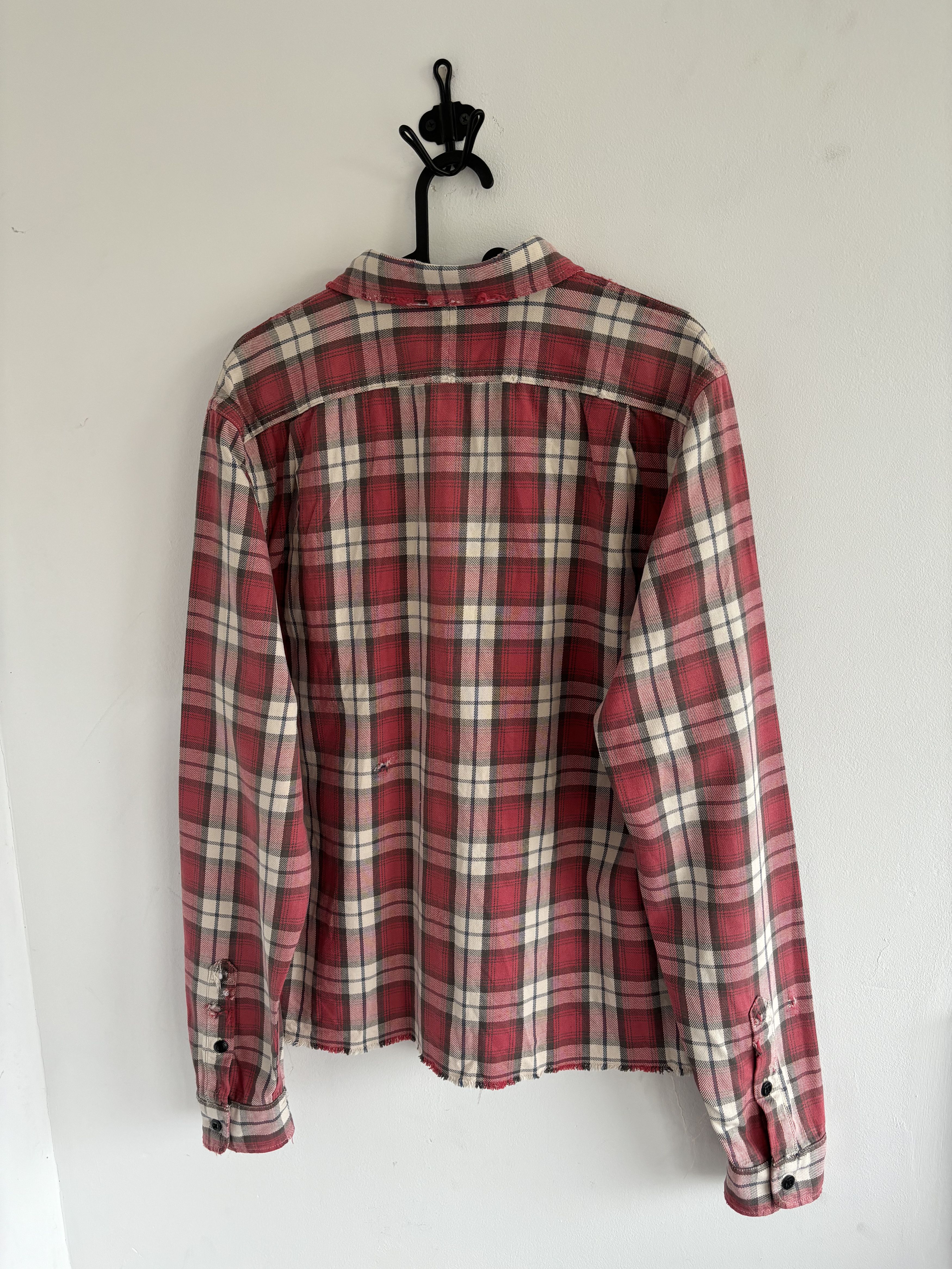 Polo Ralph Lauren Polo Ralph Lauren Checkered Distressed Red Cropped Shirt Size US M / EU 48-50 / 2 - 8 Thumbnail
