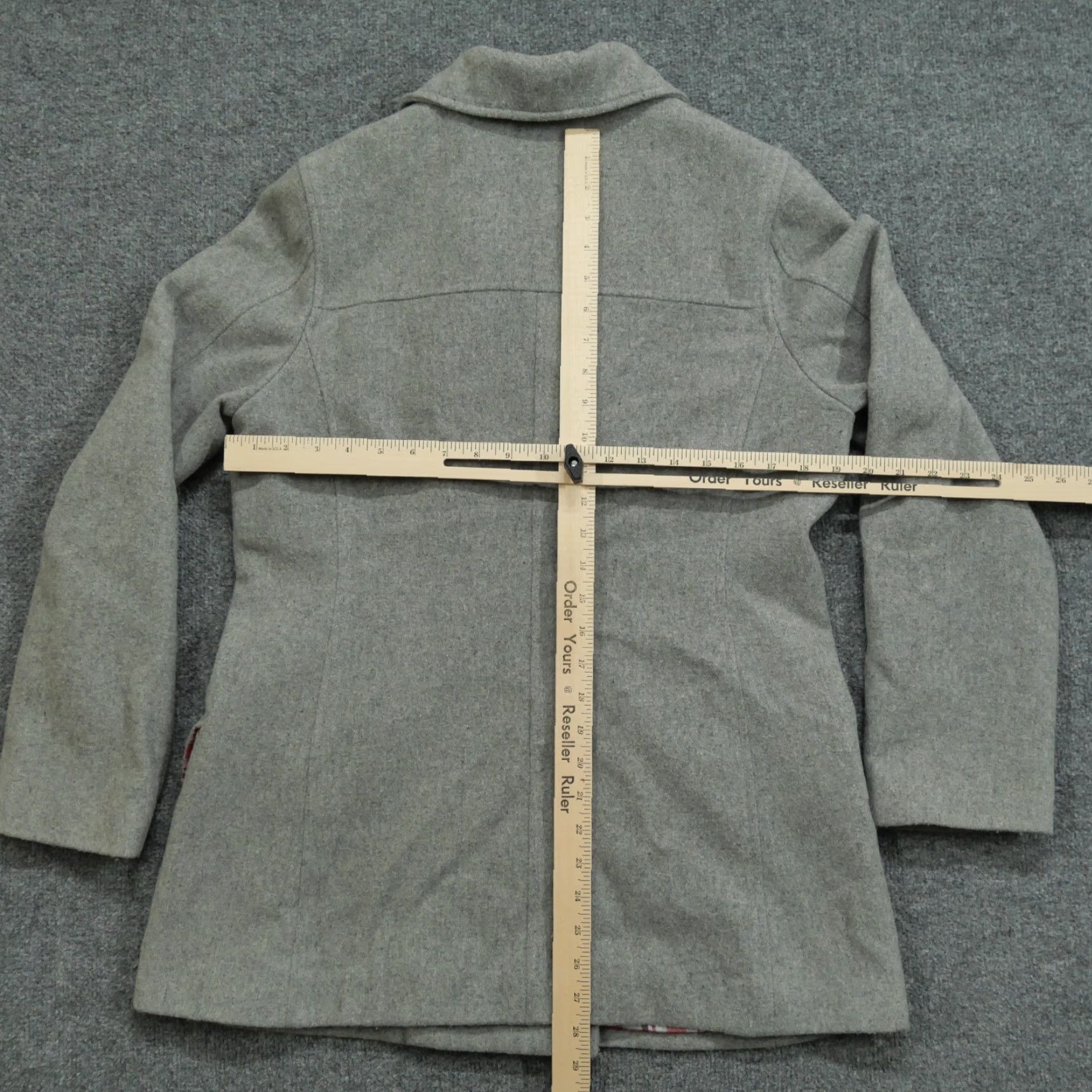 Abercrombie & Fitch Abercrombie & Fitch Jacket Womens Medium Grey Wool Blend Double Breasted Trench Coat Button Long Sleeve Casual Size M / US 6-8 / IT 42-44 - 7 Thumbnail