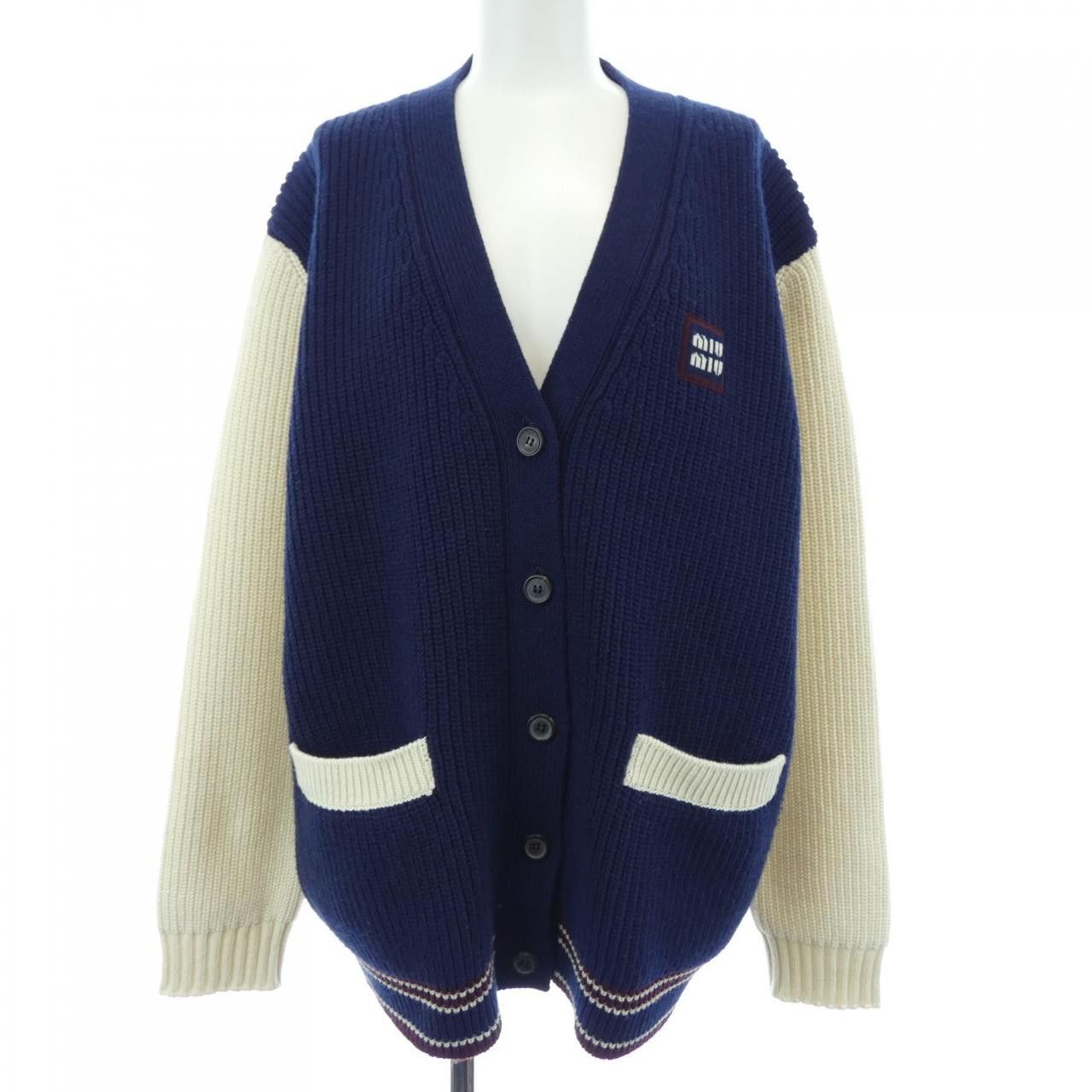 Miu Miu Miu Miu Miu Miu cashmere blend cardigan Textile Tops MMF933SOOO1582 DUTY FREE for USA Size ONE SIZE - 1 Thumbnail