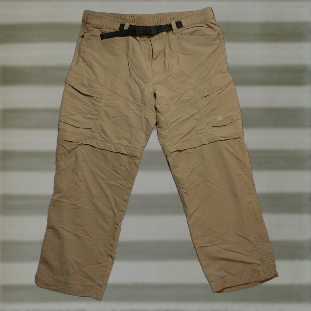 The North Face The North Face Pants Mens 2XL Beige Nylon Zip Off Convertible Cargo Straight Leg Ground Outdoor Hiking Trail / Travel / Workwear Mens Size US 39 - 1 Thumbnail