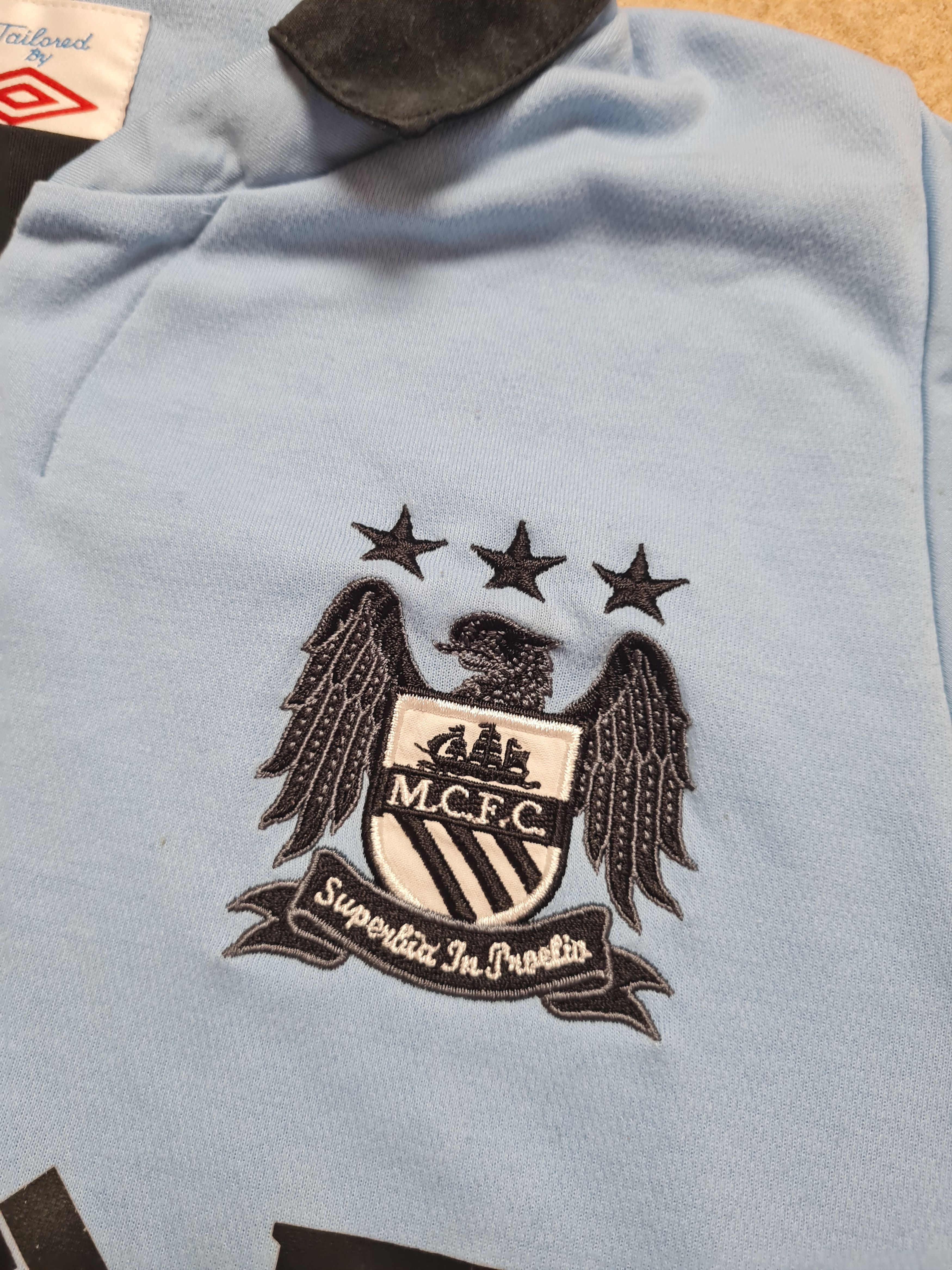 Umbro Manchester City 2012-2013 Home Kit Etihad Umbro Soccer Retro Size US M / EU 48-50 / 2 - 2 Thumbnail