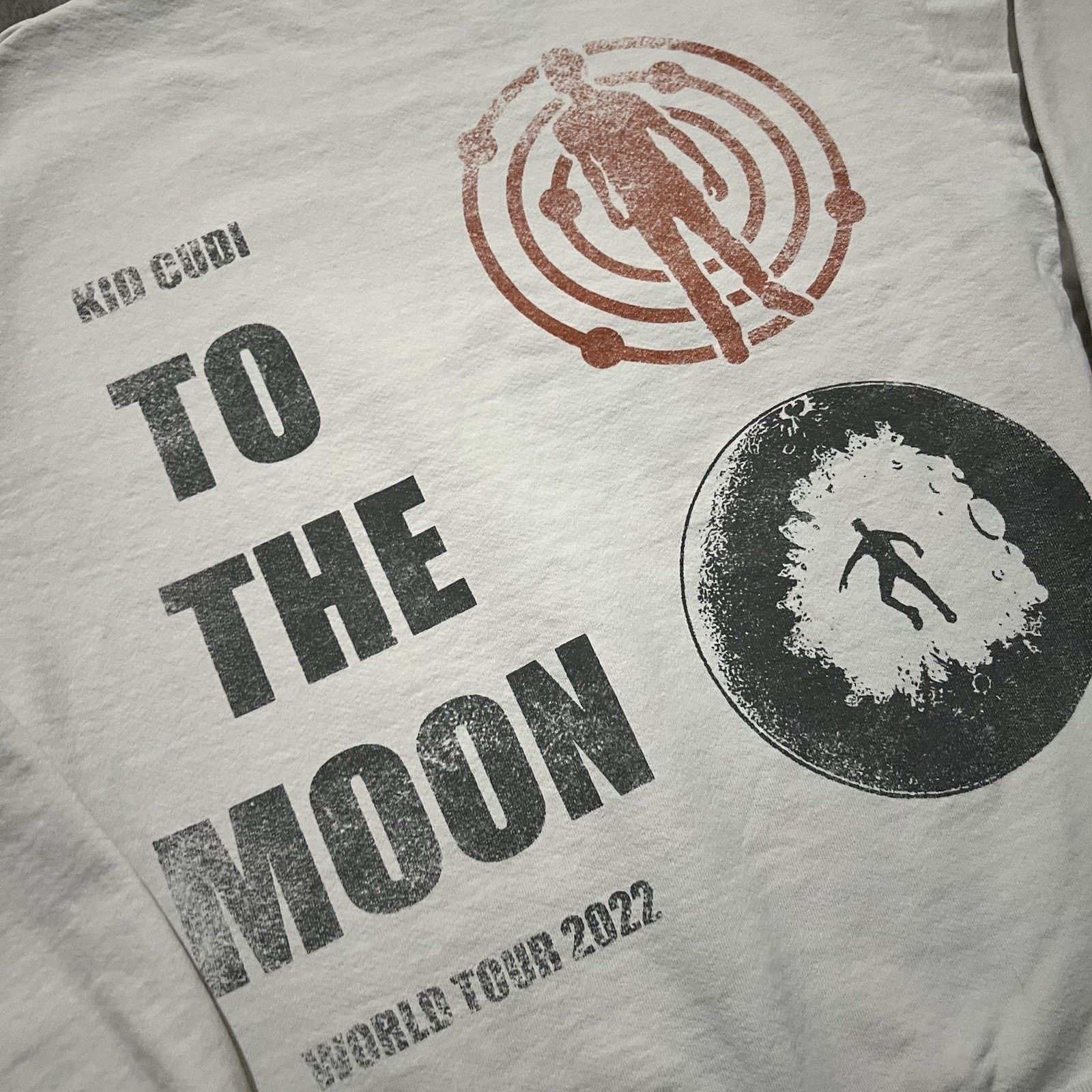 Kid Cudi VTG Kid Cudi To The Moon Heavy White Concert Sweatshirt L Size US L / EU 52-54 / 3 - 4 Thumbnail