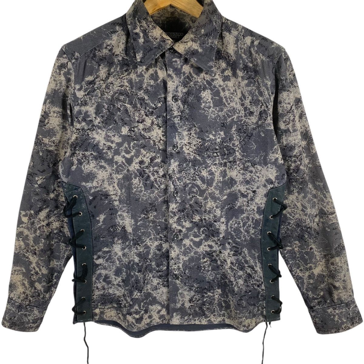 Le Grande Bleu (L.G.B.) × Tornado Mart Vintage Tornado Mart Tie Dye Shirt M Size Grey/Black Colour Size US M / EU 48-50 / 2 - 4 Thumbnail
