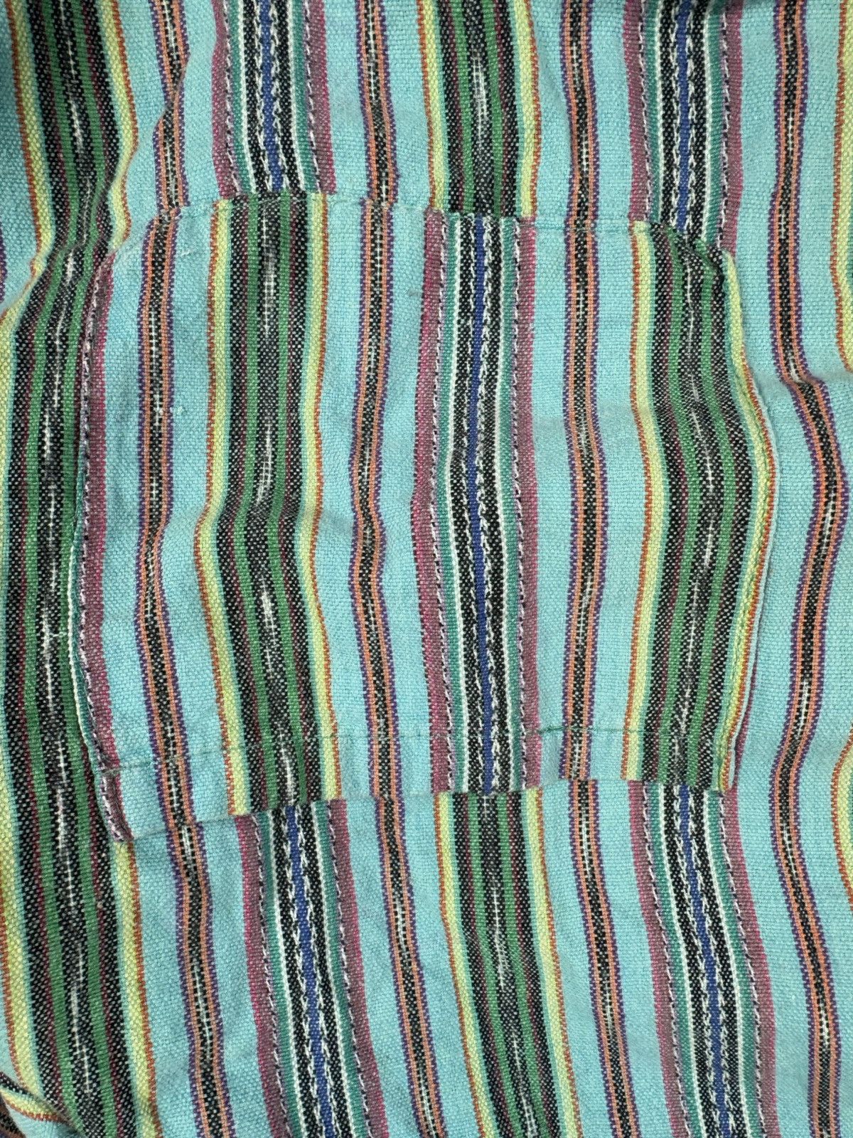 Japanese Brand × Vintage Vintage 90s super boxy baggy striped canvas worker shirt Size US XL / EU 56 / 4 - 5 Thumbnail