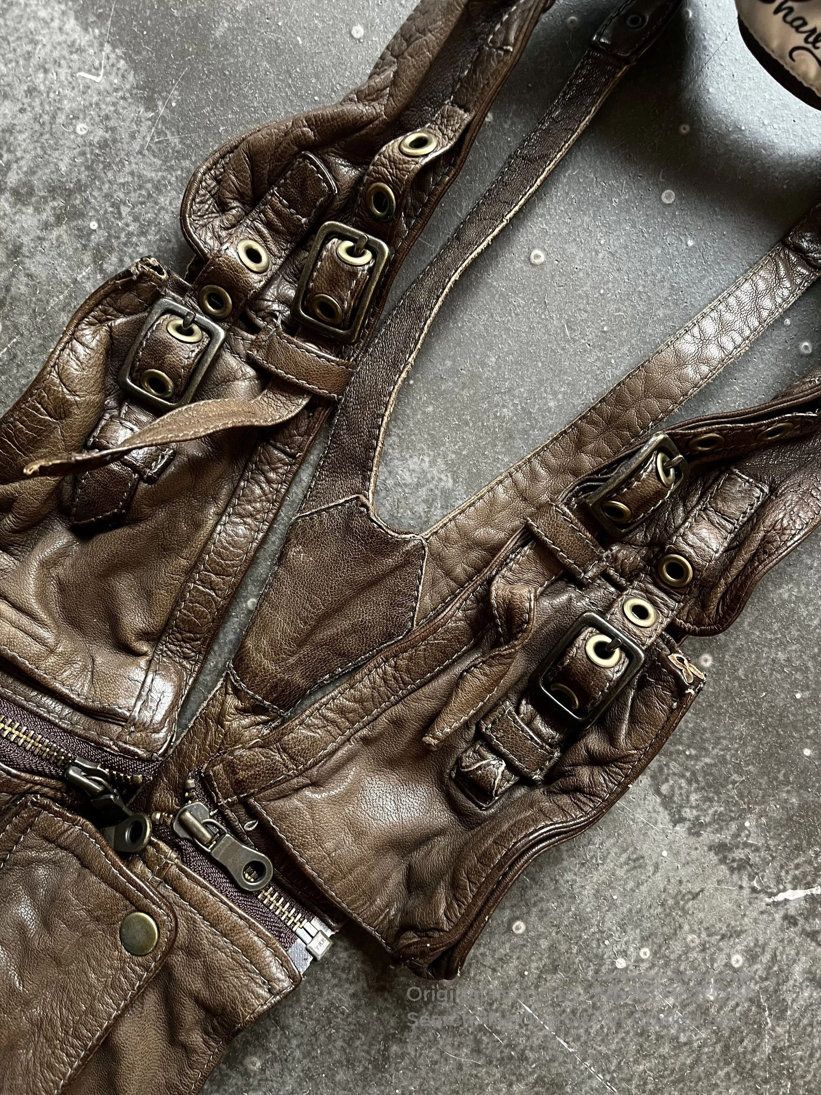 Share Spirit Homme SHARE SPIRIT Leather Vest. Size US M / EU 48-50 / 2 - 4 Thumbnail