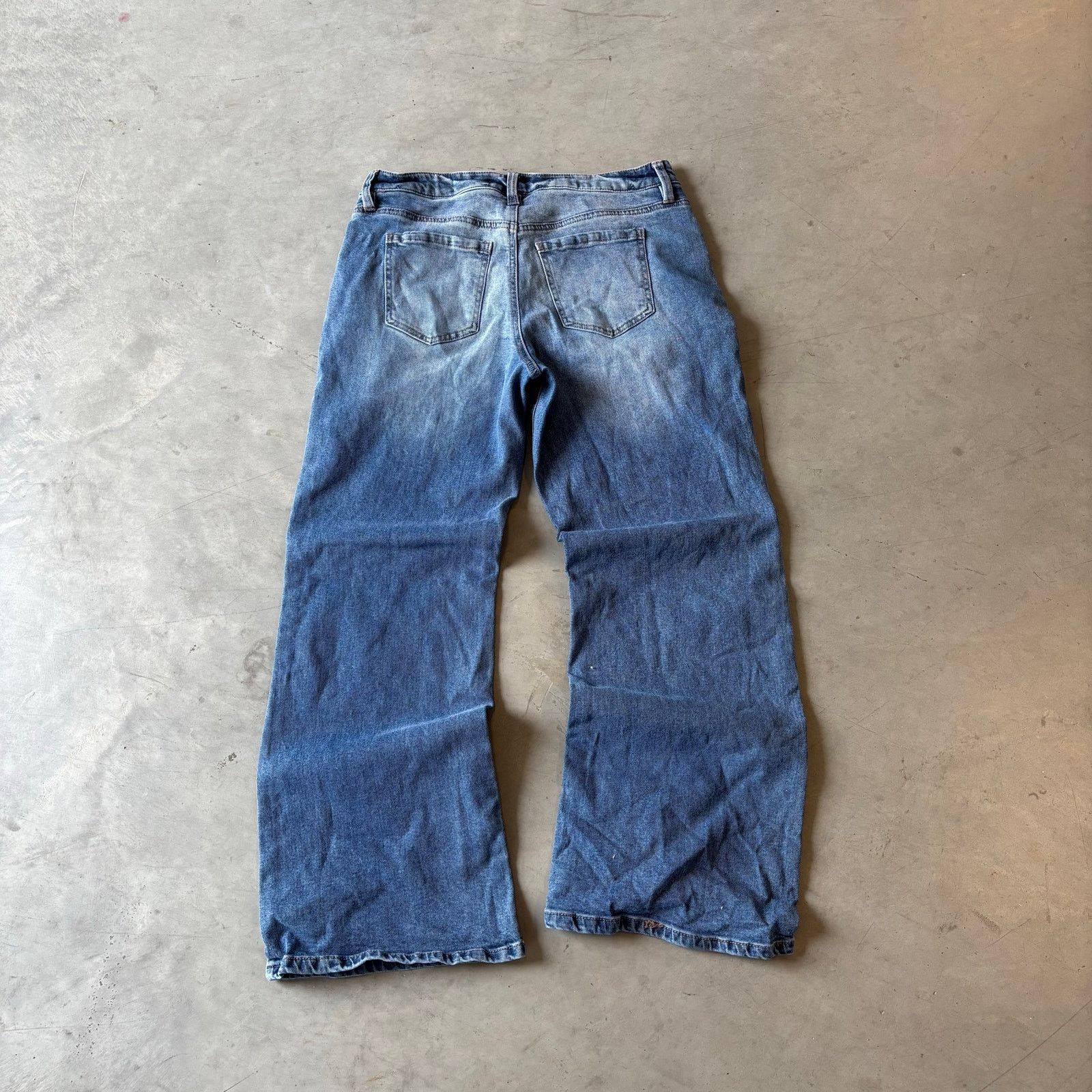 Vintage Vintage faded washed baggy flared denim jeans Size US 30 / EU 46 - 2 Thumbnail
