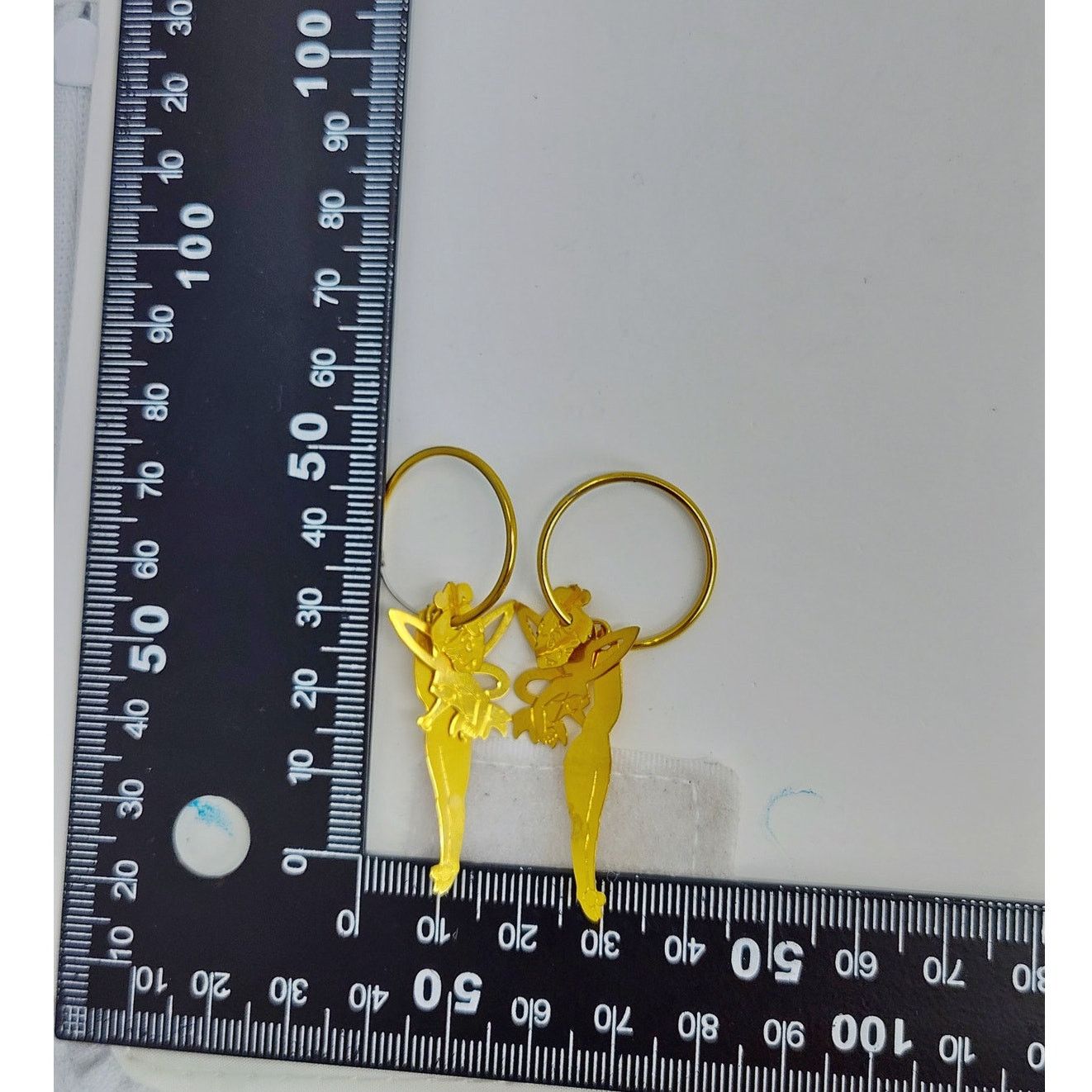 Disney Disney Signed Gold Tone Tinkerbell Dangle Earrings Size ONE SIZE - 11 Thumbnail