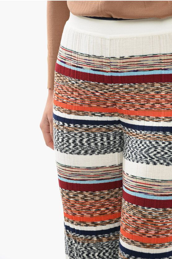 Missoni og1mm0724 Wool Blend Pleated Trousers in Multicolor Size 28" / US 6 / IT 42 - 3 Thumbnail