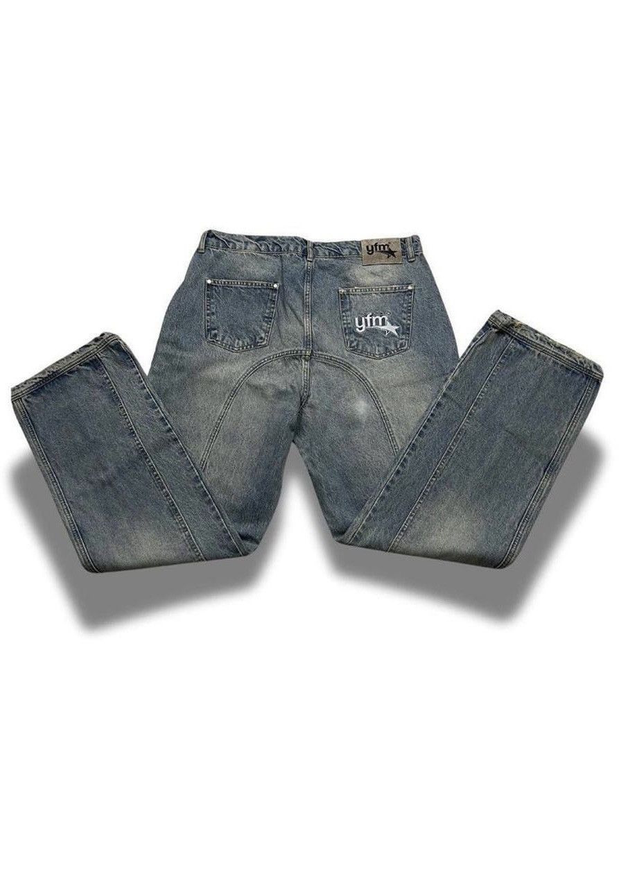 Designer YFM Denim Jeans Blue Size US 34 / EU 50 - 7 Thumbnail