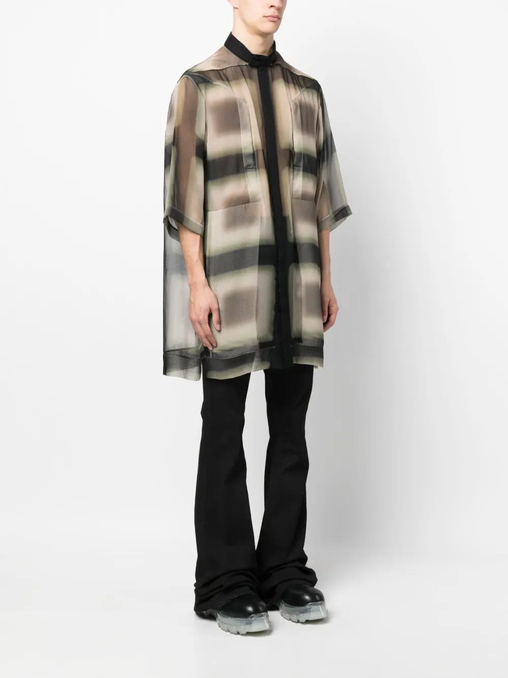 Rick Owens o1y0325 Patterned Shirt in Multicolor Size US M / EU 48-50 / 2 - 2 Thumbnail