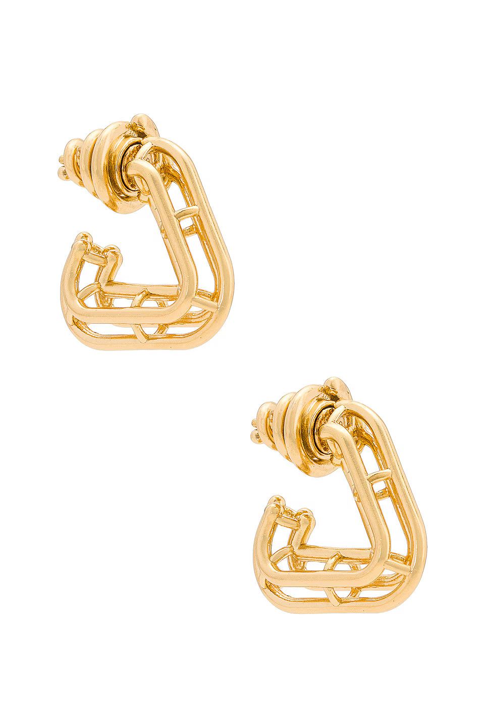Bottega Veneta o1n1vont1124 Size: OS / Outline Earring in Gold Size ONE SIZE - 1 Thumbnail