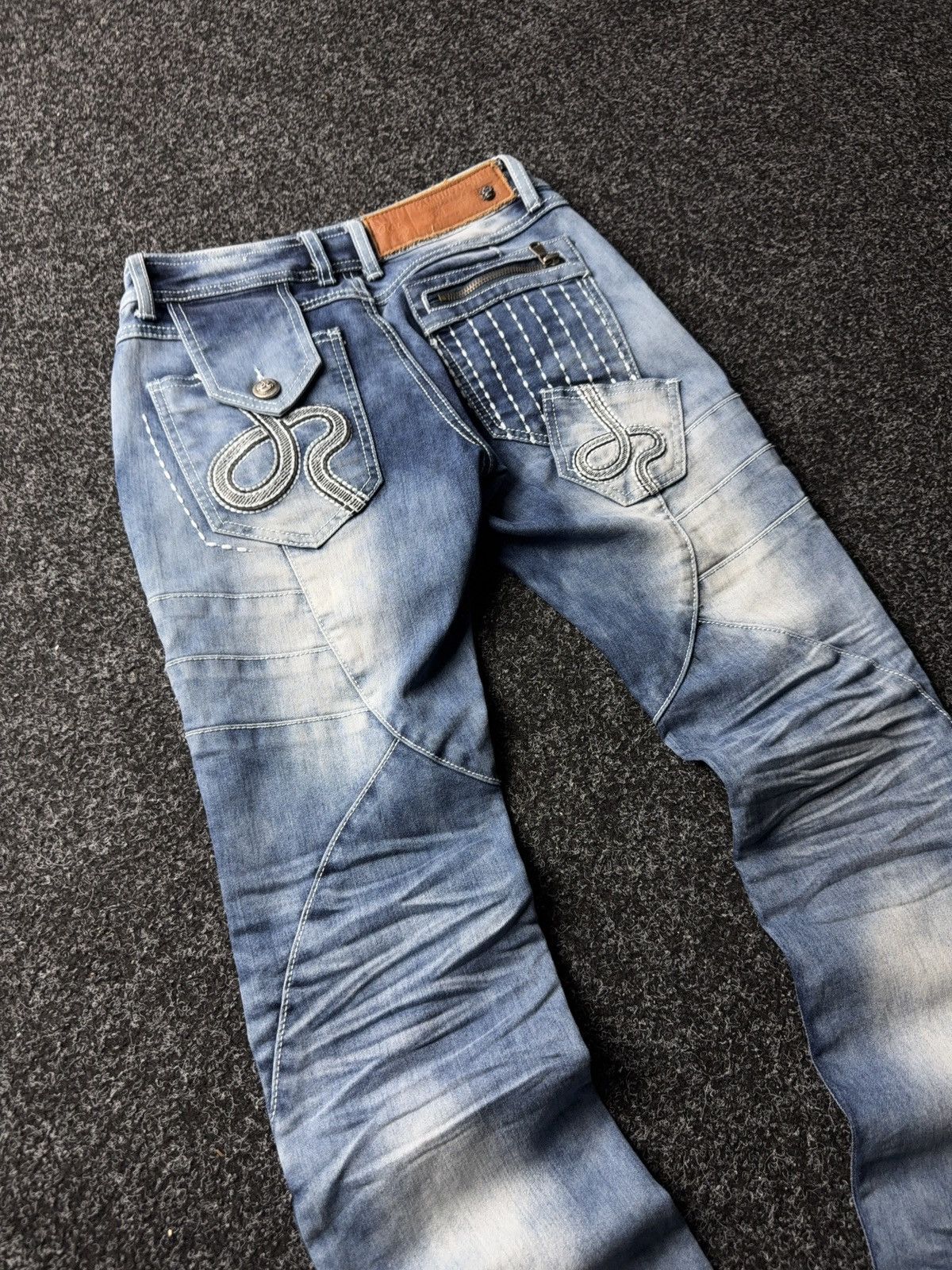 Japanese Brand Y2K JRW-4906 Japanese Style 90s Distressed Moto m Jeans Size 25" / US 0 / IT 36 - 20 Thumbnail