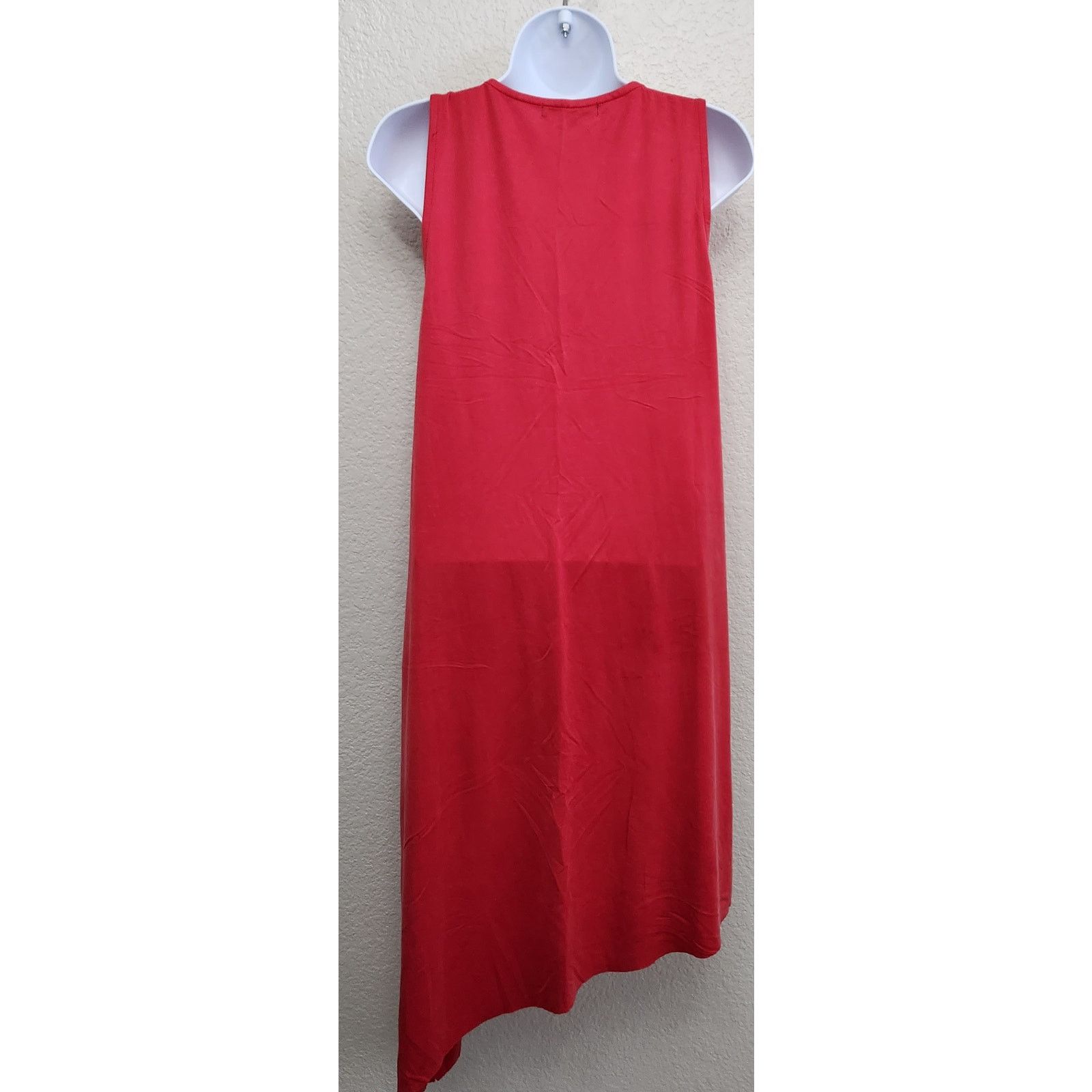 Other Matty M Red Crossbody Tie Asymmetrical Hem Midi Dress L Size L / US 10 / IT 46 - 3 Thumbnail