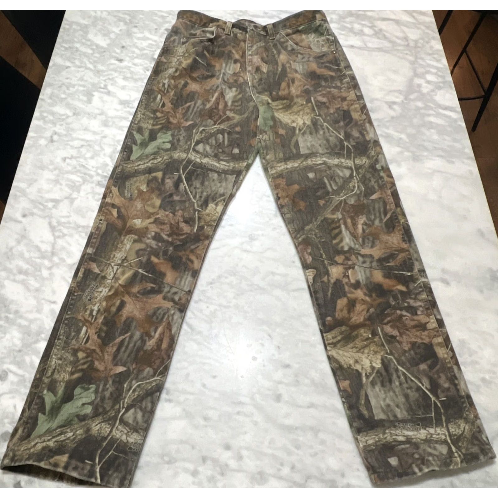 Wrangler Wrangler ProGear Jeans Mens 34x32 Beige Realtree Camo Straight Leg Hunting Pants Size US 34 / EU 50 - 2 Thumbnail