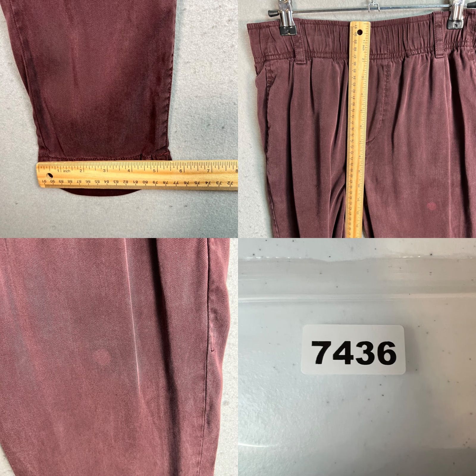 Gap Gap Burgundy Lyocell Blend Tapered Pants Size 4 Womens Size 27" / US 4 / IT 40 - 8 Thumbnail