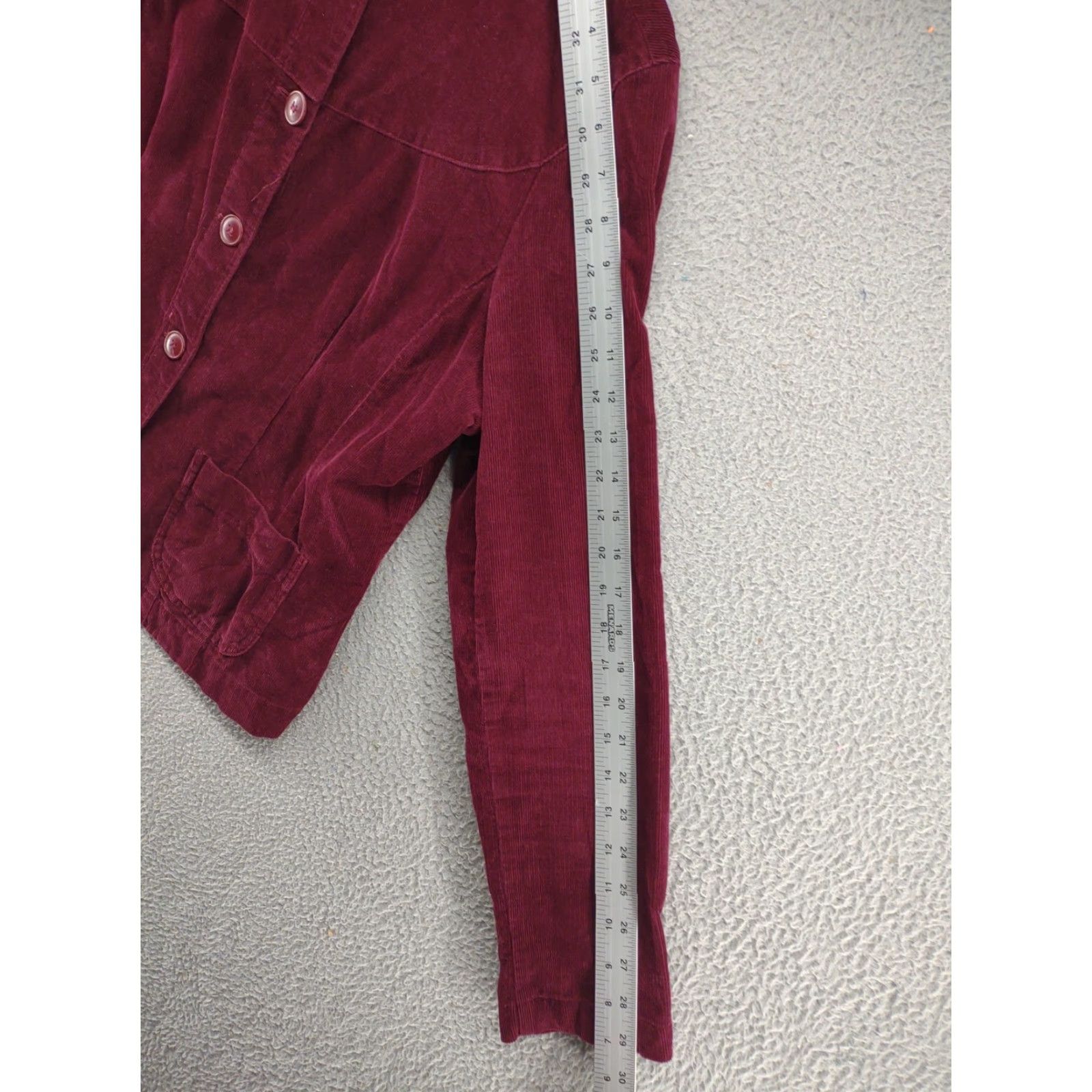 Liz Claiborne Liz Claiborne Crazy Horse Shacket Long Sleeve Shirt Jacket Women's XL Red Womens Size XL / US 12-14 / IT 48-50 - 6 Thumbnail