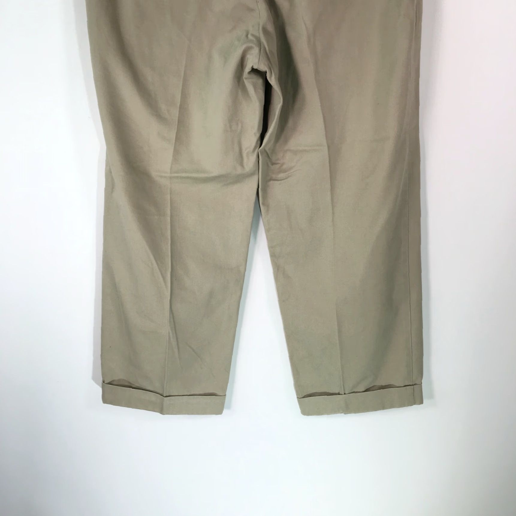 Faconnable Façonnable Mens Dress Pants High Rise Pleated Front Cuffed Beige Size 40 Size US 40 / EU 56 - 5 Thumbnail