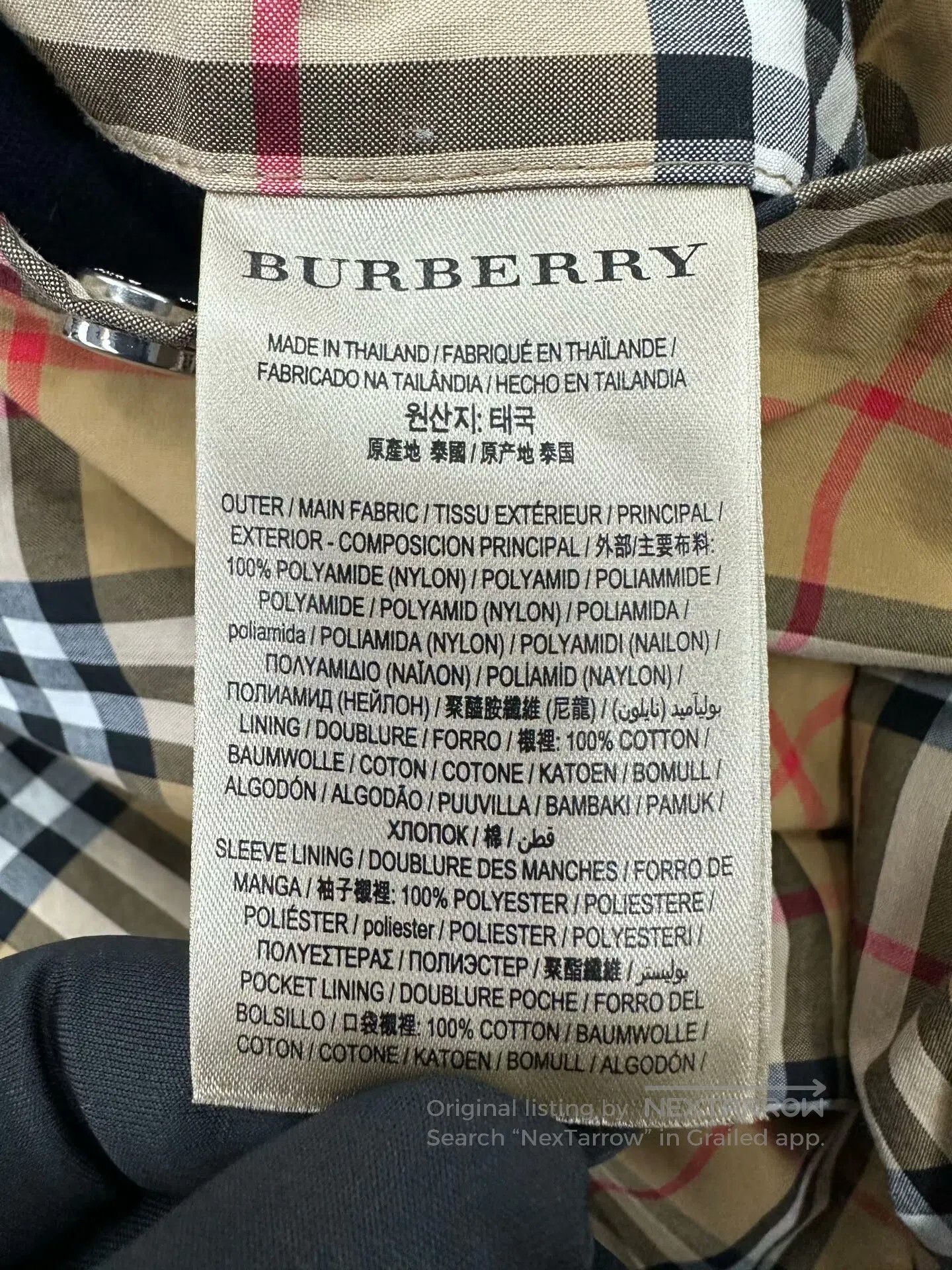 Burberry Burberry Color-Blocked Logo Warhorse Monogrammed Lined Pla Size US M / EU 48-50 / 2 - 4 Thumbnail