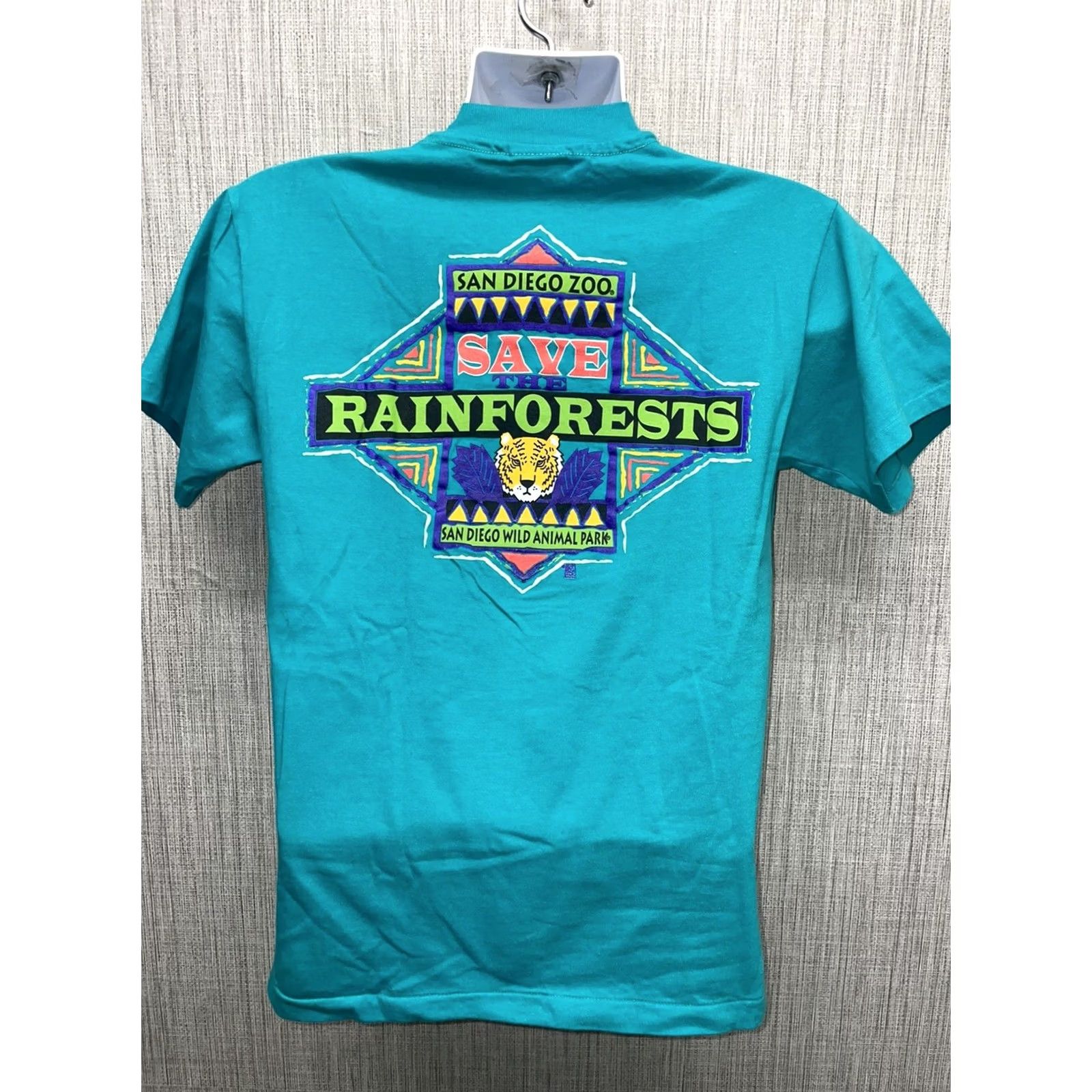 Hanes Hanes Beefy Adult M USA T-Shirt Blue Graphic Men M San Diego Zoo USA Shirt Mens Blue Size US M / EU 48-50 / 2 - 2 Thumbnail