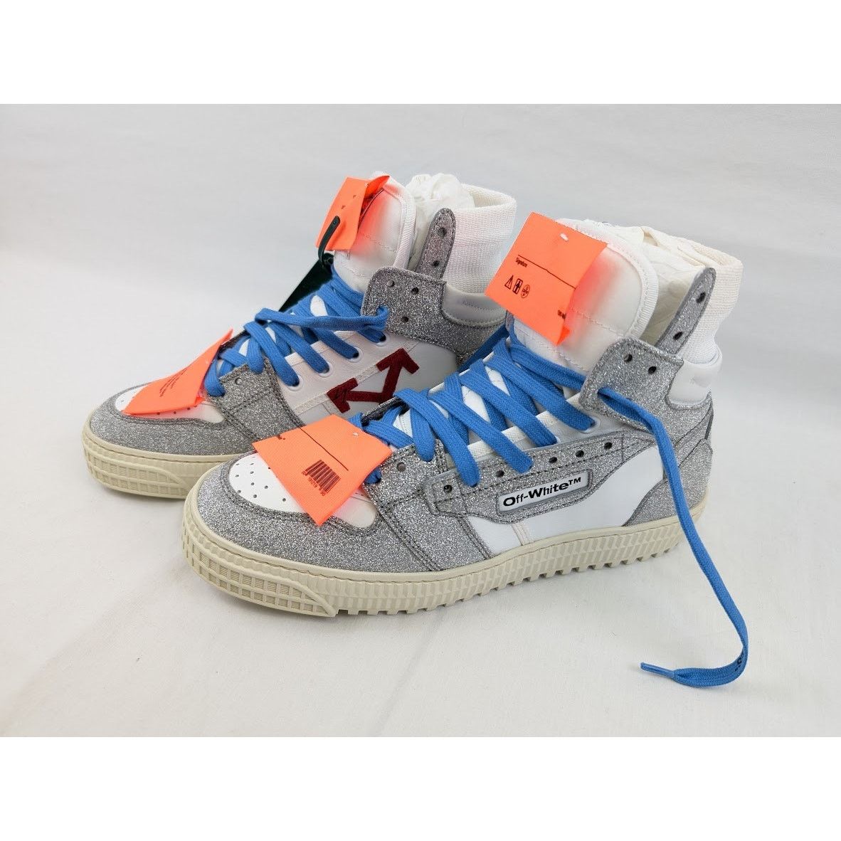 Off-White o1rshd1 3.0 Off Court Special Glitter Hi Top Sneakers Size US 8 / IT 38 - 16 Thumbnail