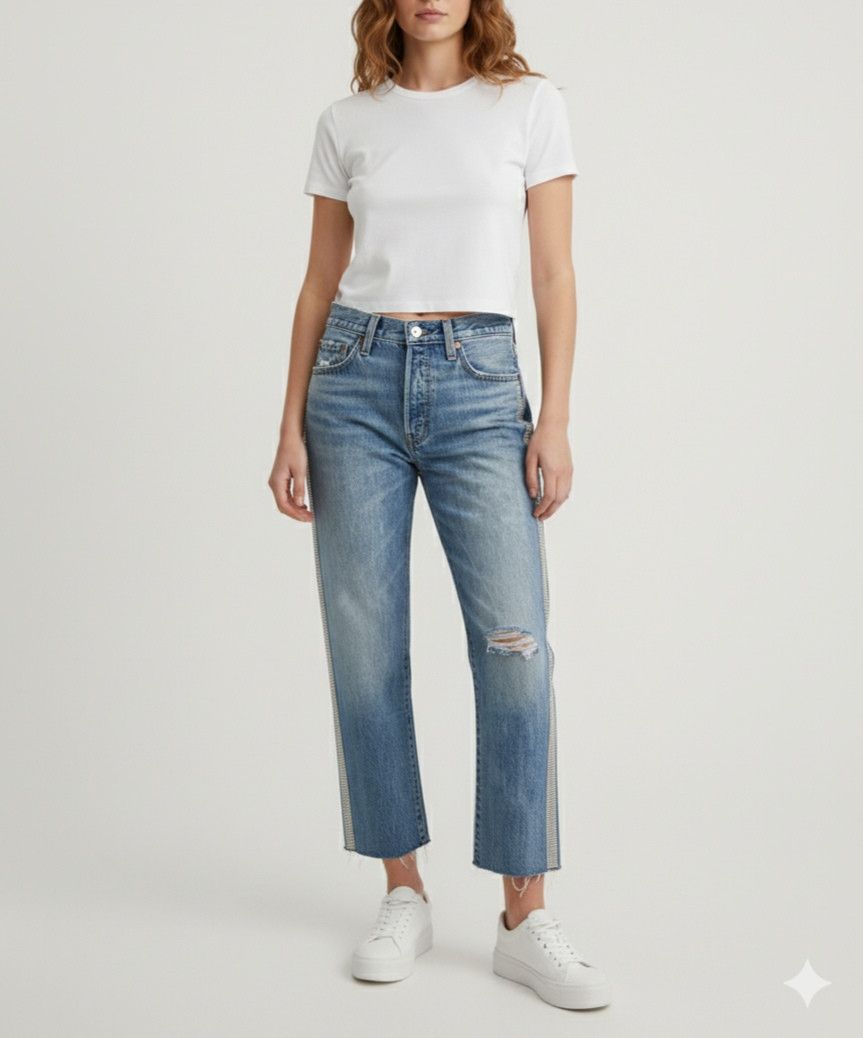 Levi's RARE Sample Levi's 501 Rhinestone Jeans W27 Size 27" / US 4 / IT 40 - 1 Thumbnail