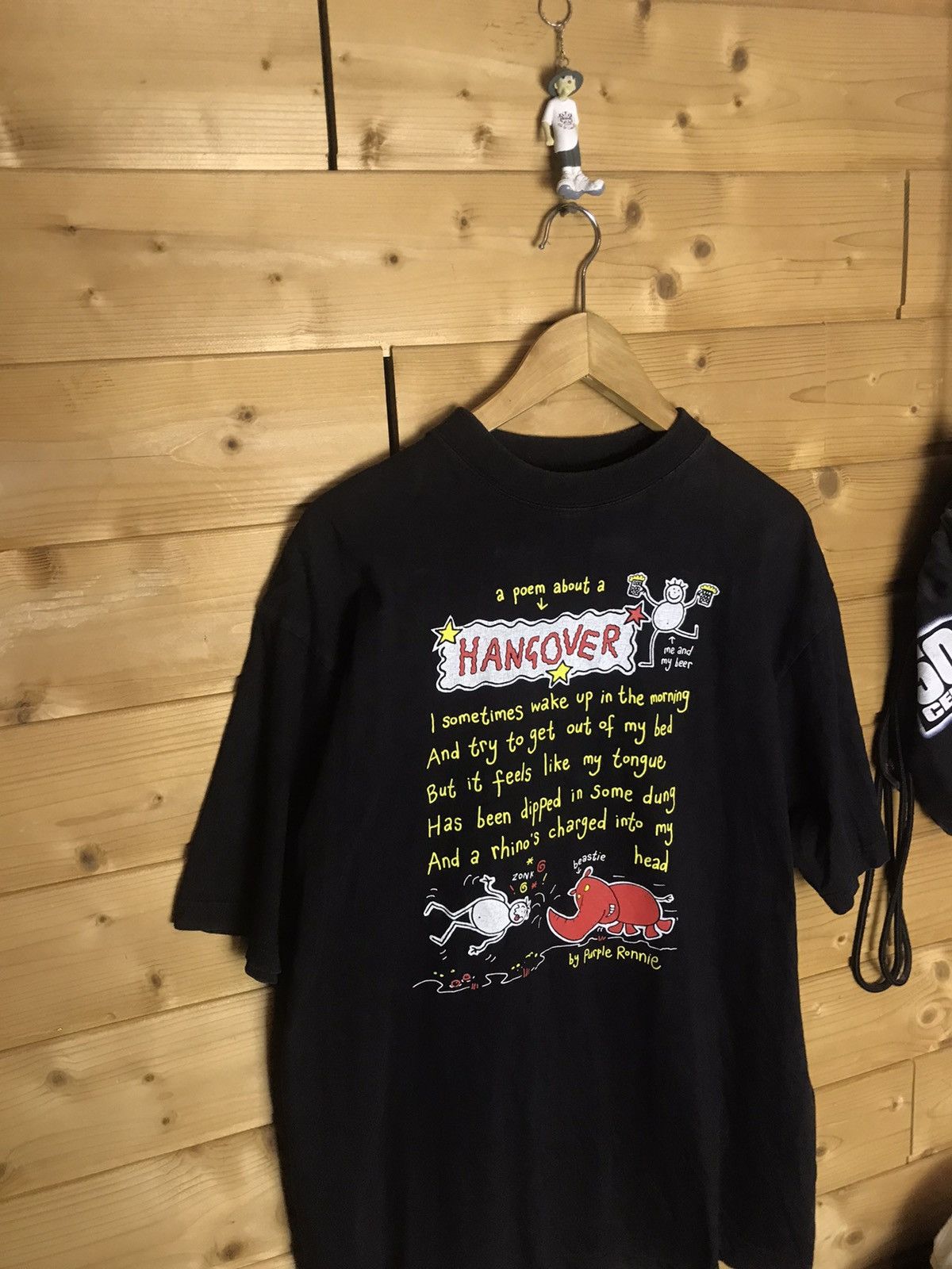 Vintage Vintage 90’s Hangover by Purple Ronnie faded t-shirt Size US XL / EU 56 / 4 - 3 Thumbnail