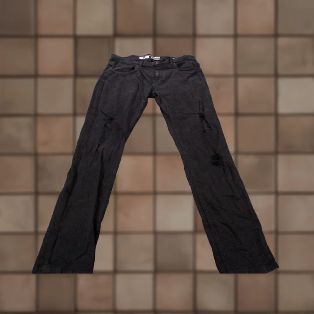 Vintage Spark Jeans Mens 36 X 32 Black Denim Skinny Fit Stretch Distressed Casual Slim Jeans Size US 36 / EU 52 - 1 Thumbnail