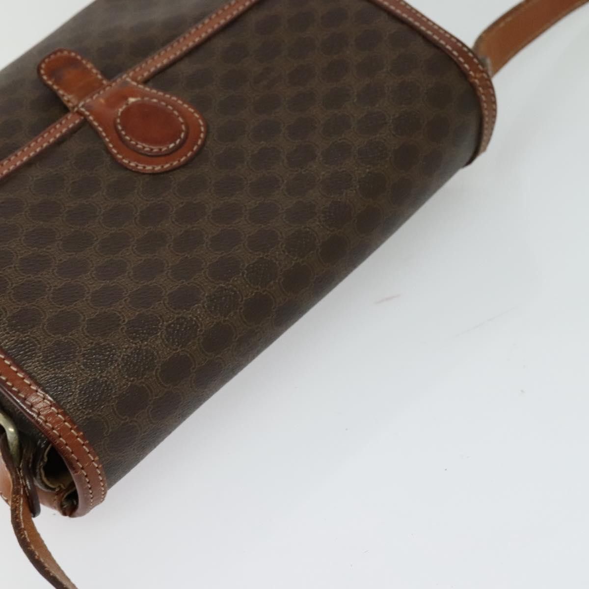 Celine CELINE Macadam Canvas Shoulder Bag Pvc Leather Brown Gold Size ONE SIZE - 6 Thumbnail