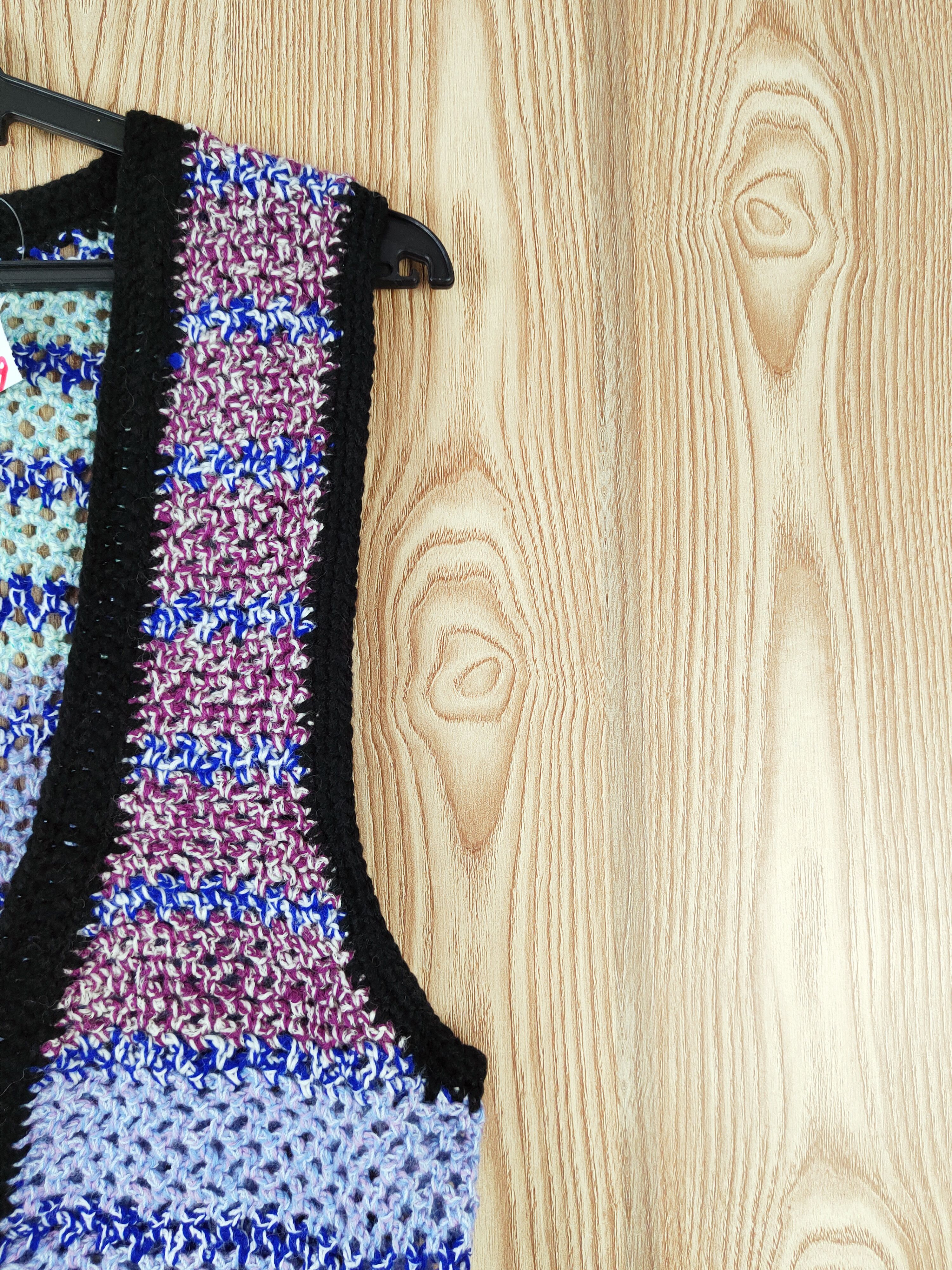 Japanese Brand Japan vintage Purple Knitwear handmade Vests #W749 Size US S / EU 44-46 / 1 - 6 Thumbnail