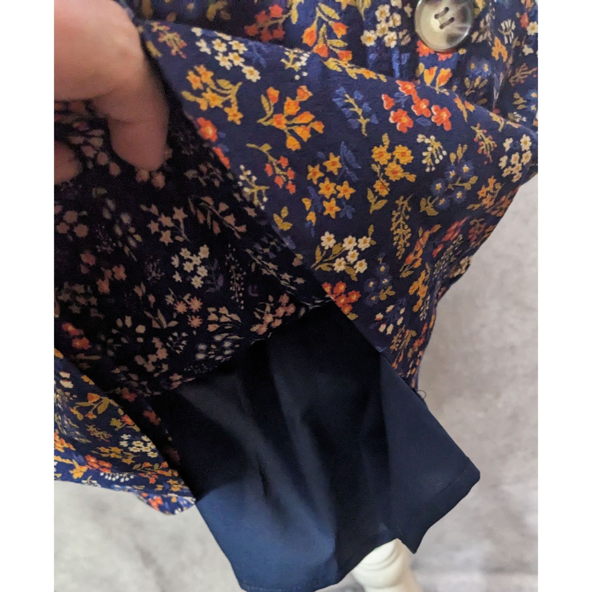Madewell Madewell Blue Floral Cottagecore A-Line Mini Skirt Size 26" / US 2 / IT 38 - 11 Thumbnail