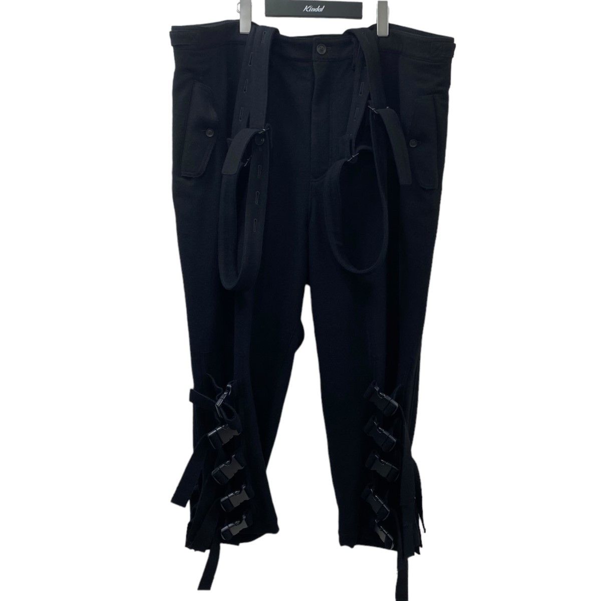 image of Yohji Yamamoto Pour Homme 21Aw Suspender P Pants in Black, Men's (Size 43)