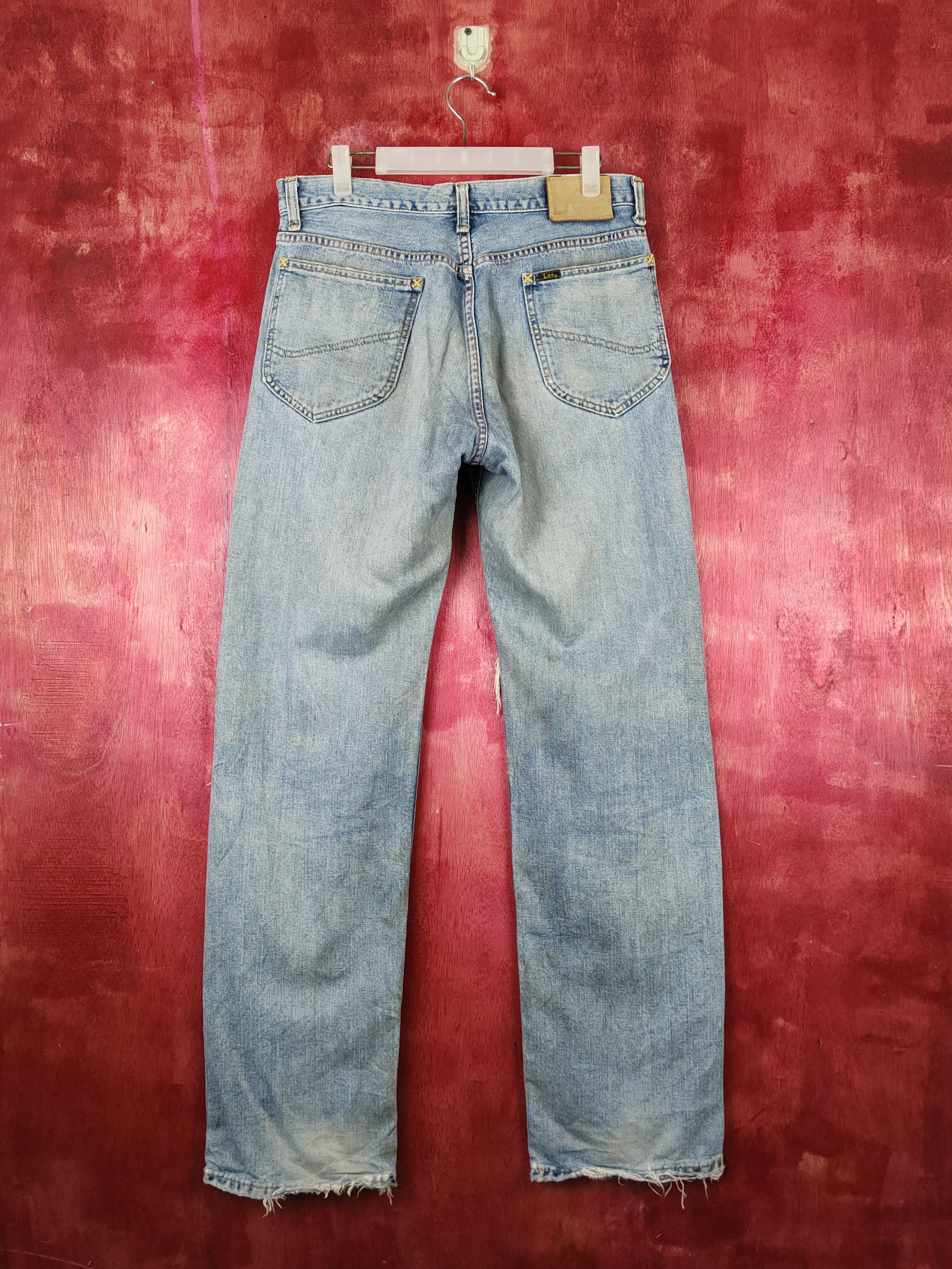 Japanese Brand Lee vintage Blue Distressed Ripped Jeans #S1694 Size US 32 / EU 48 - 7 Thumbnail