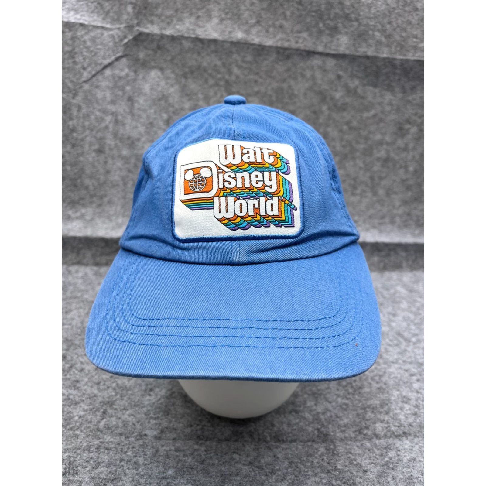 Disney Walt Disney World Hat Cap Strap Back Adult One Size Blue Cotton Retro Look Disney Hat/Cap Unisex Adults Baseball Cap 80s 90s Vintage Men Women Size ONE SIZE - 2 Thumbnail
