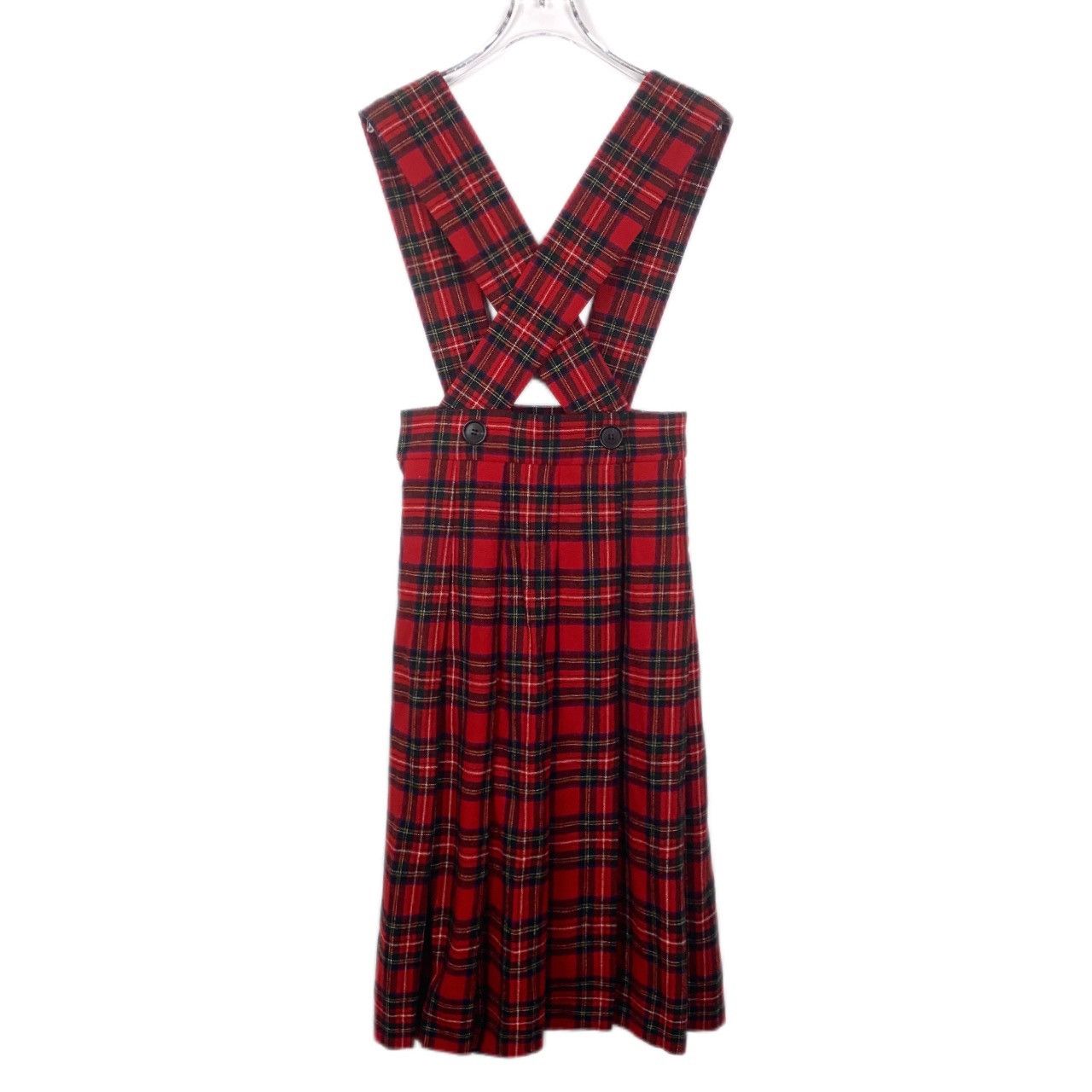 Miu Miu MiuMiu Red Check Strap Jumper Dress Size XS / US 0-2 / IT 36-38 - 2 Thumbnail