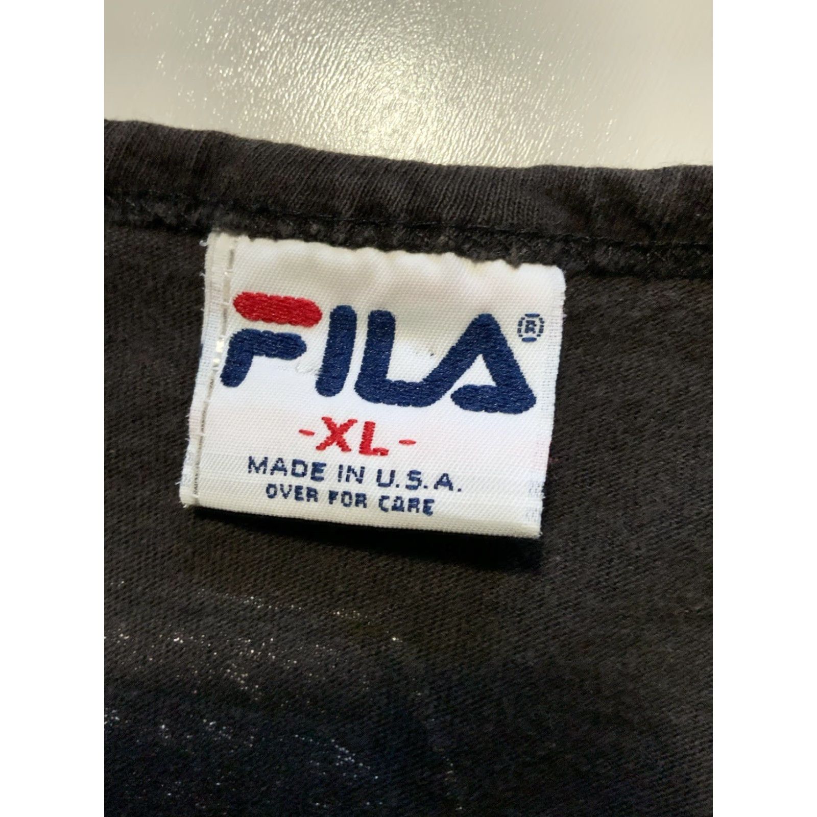 Fila VINTAGE FILA Grant Hill Graphic Logo Black Tank Top T-Shirt XL Single Stitch 90s Mens Size US XL / EU 56 / 4 - 5 Thumbnail