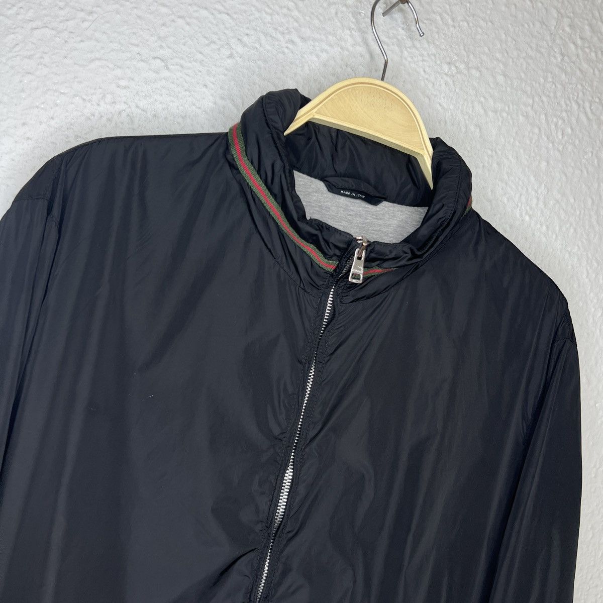 Gucci Gucci Tom Ford Bomber Jacket Black Nylon Y2K Stripe Logo Size US M / EU 48-50 / 2 - 4 Thumbnail
