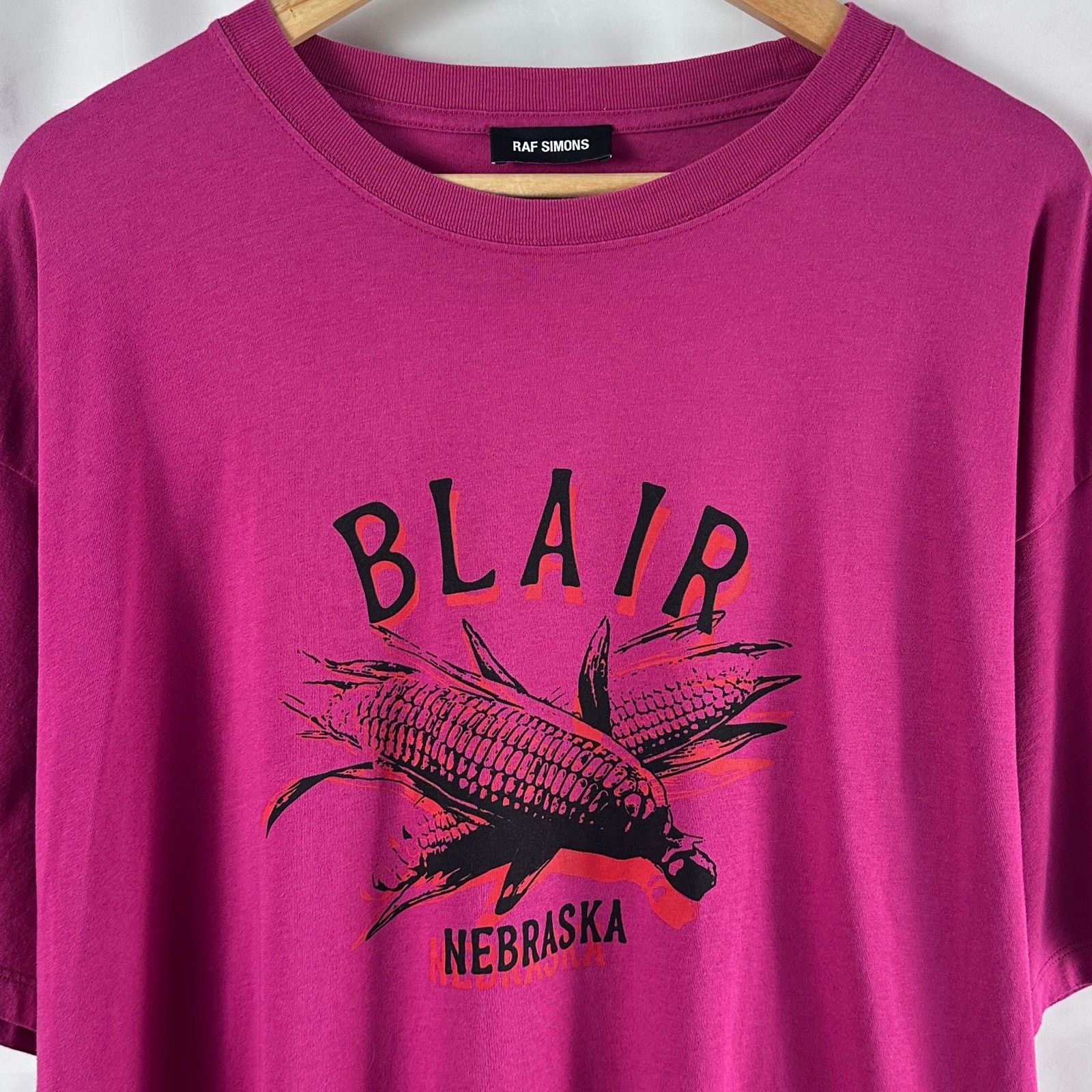 Raf Simons F/W21 Pink Blair Nebraska Tee Size US XL / EU 56 / 4 - 2 Thumbnail