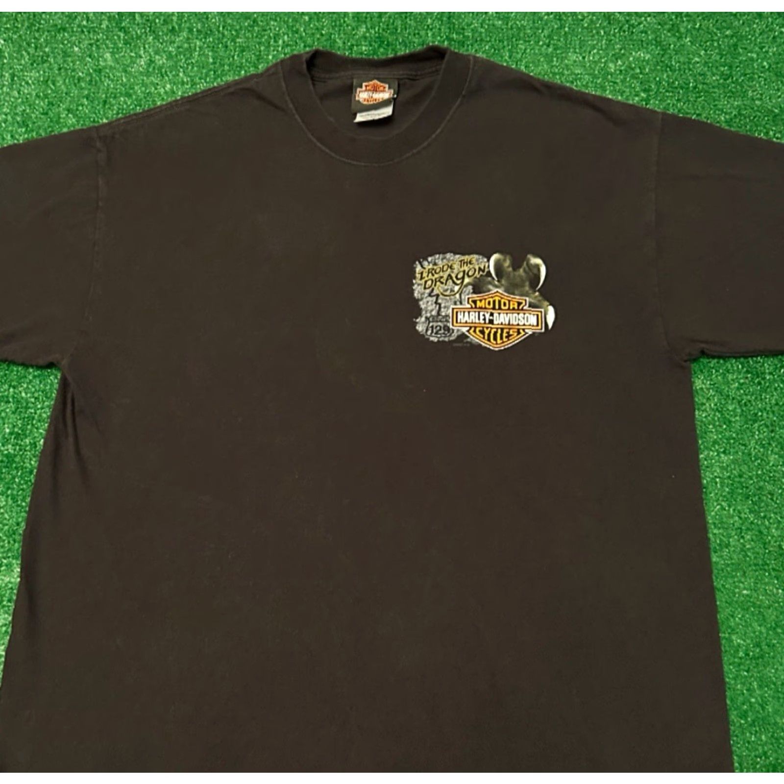 Harley Davidson VINTAGE Harley-Davidson Dragon Smokey Mountain 2007 VTG Shirt Mens L Black 90s Y2K Hip Hop Punk Motorcycle Biker Grunge USA Logo Size US L / EU 52-54 / 3 - 2 Thumbnail