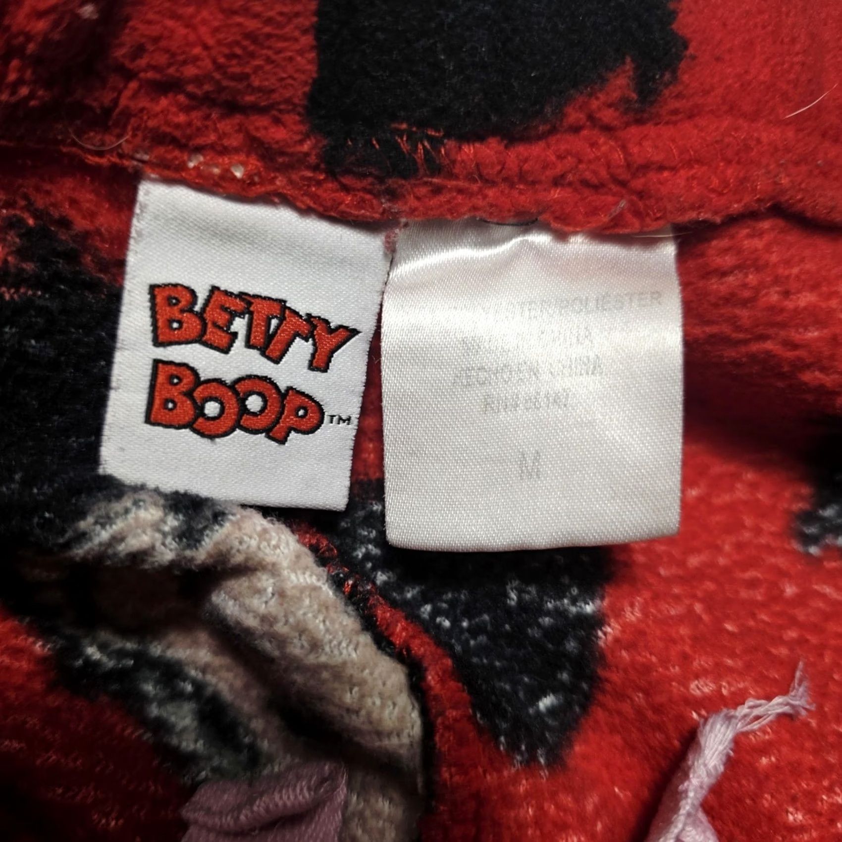 Vintage VINTAGE Betty Boop Pajama Pants Women's Size M Red Fleece Sleepwear Aop Pants Womens M Red Betty Boop Sleepwear Pajama Pants Size 32" / US 10 / IT 46 - 3 Thumbnail