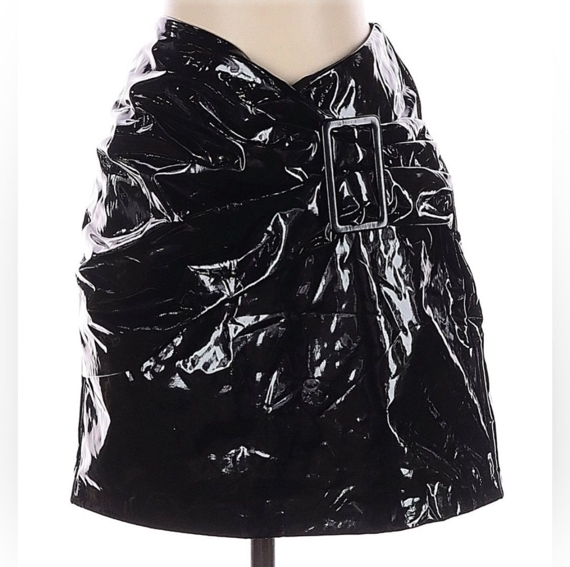 Bebe Ink Blank Patent Bebe Mini Skirt Size 30" / US 8 / IT 44 - 1 Thumbnail