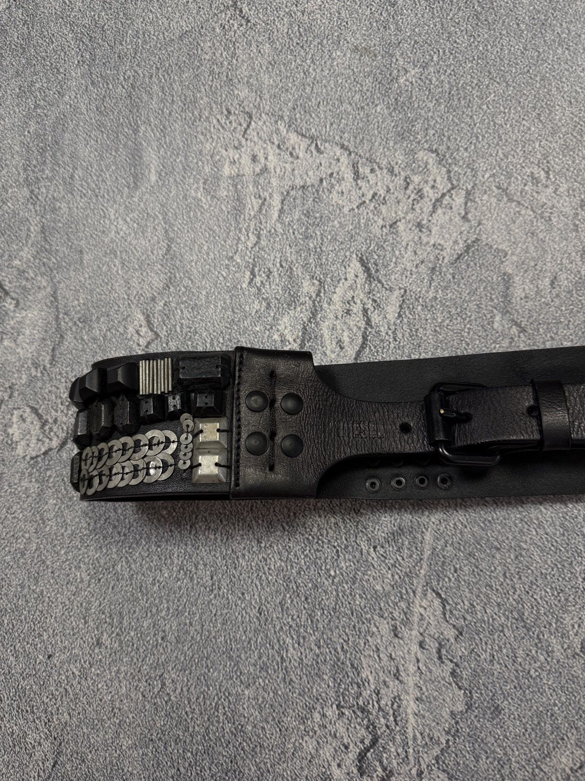Diesel Vintage Y2K Diesel Belt Leather Metal Logo Japanese Size ONE SIZE - 4 Thumbnail